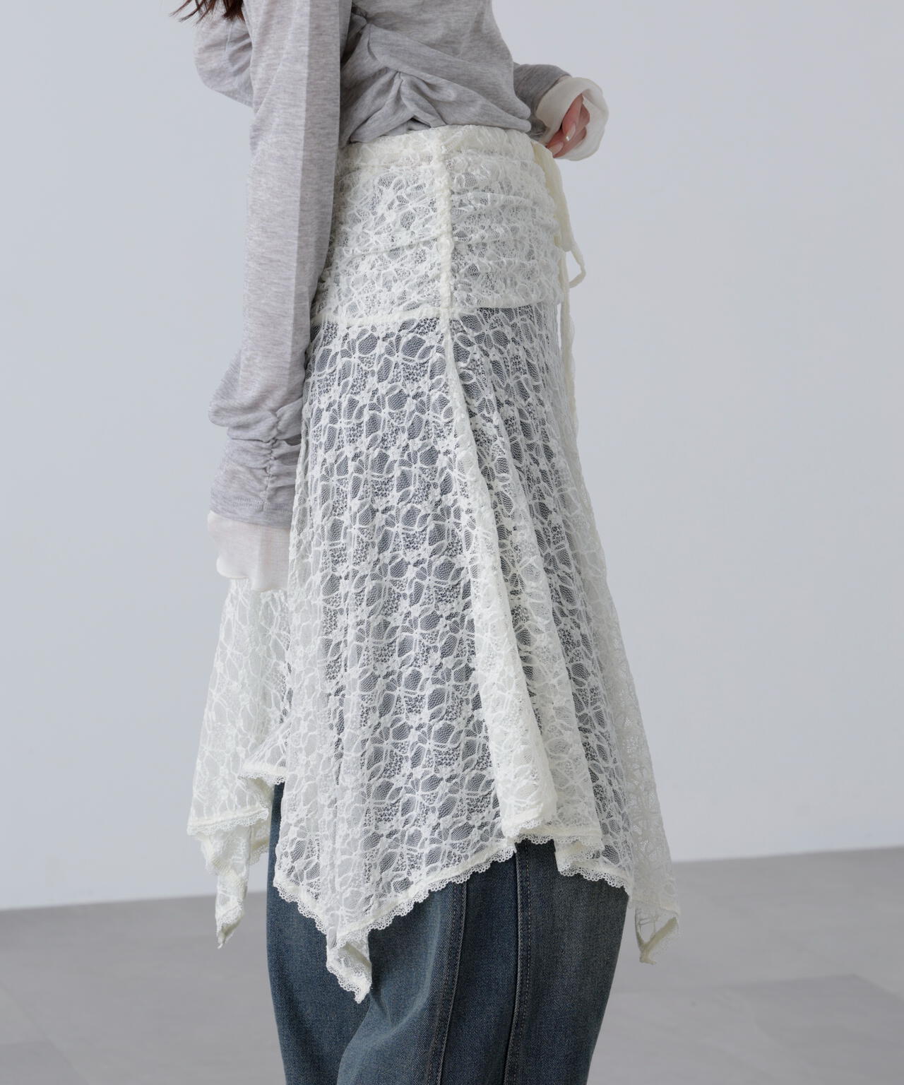 2wayイレヘムミディスカート