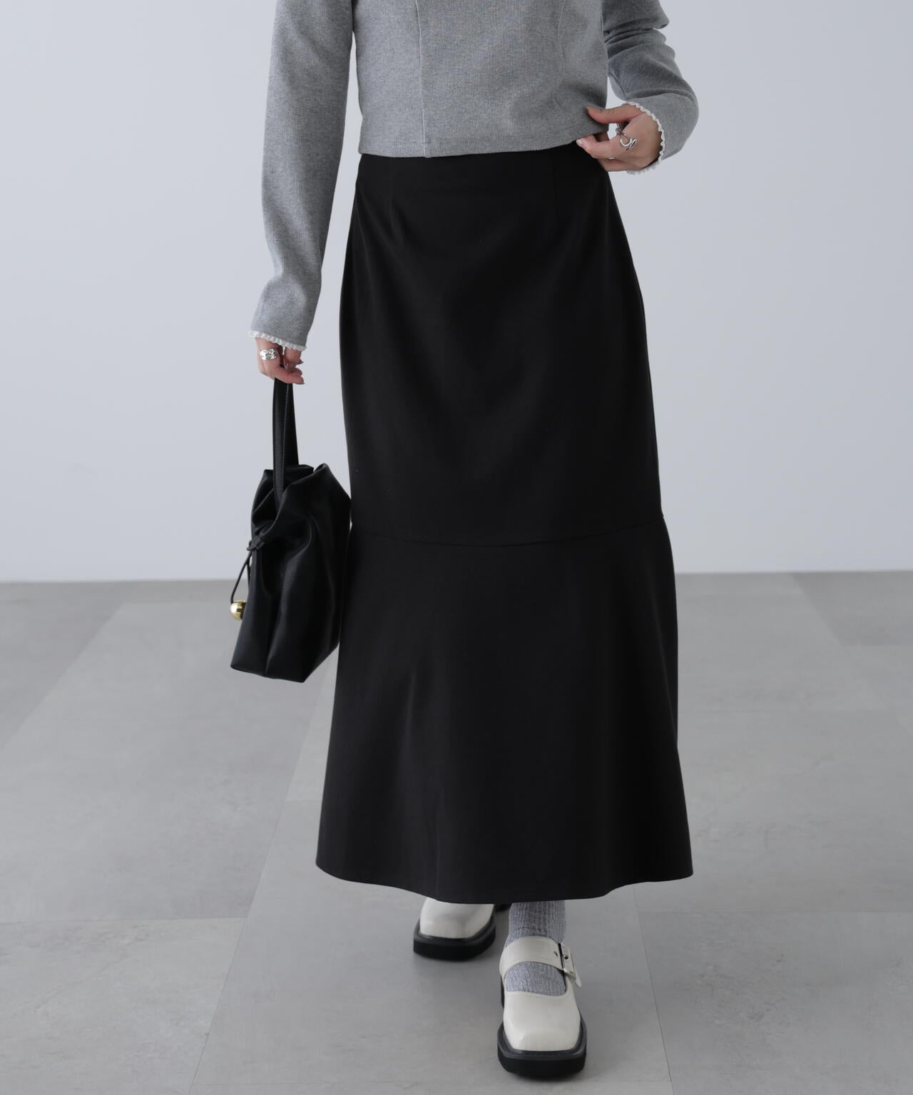 起毛ストレッチマーメイドスカート