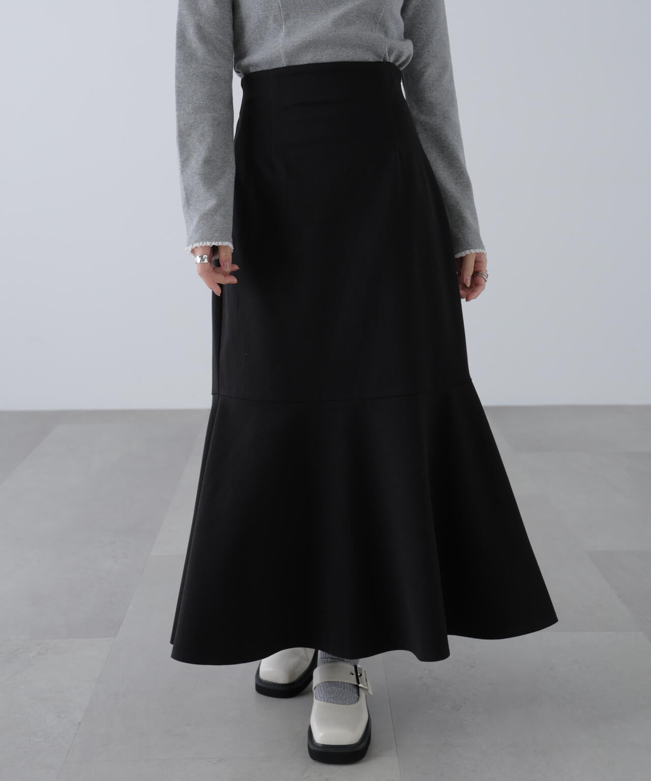 起毛ストレッチマーメイドスカート