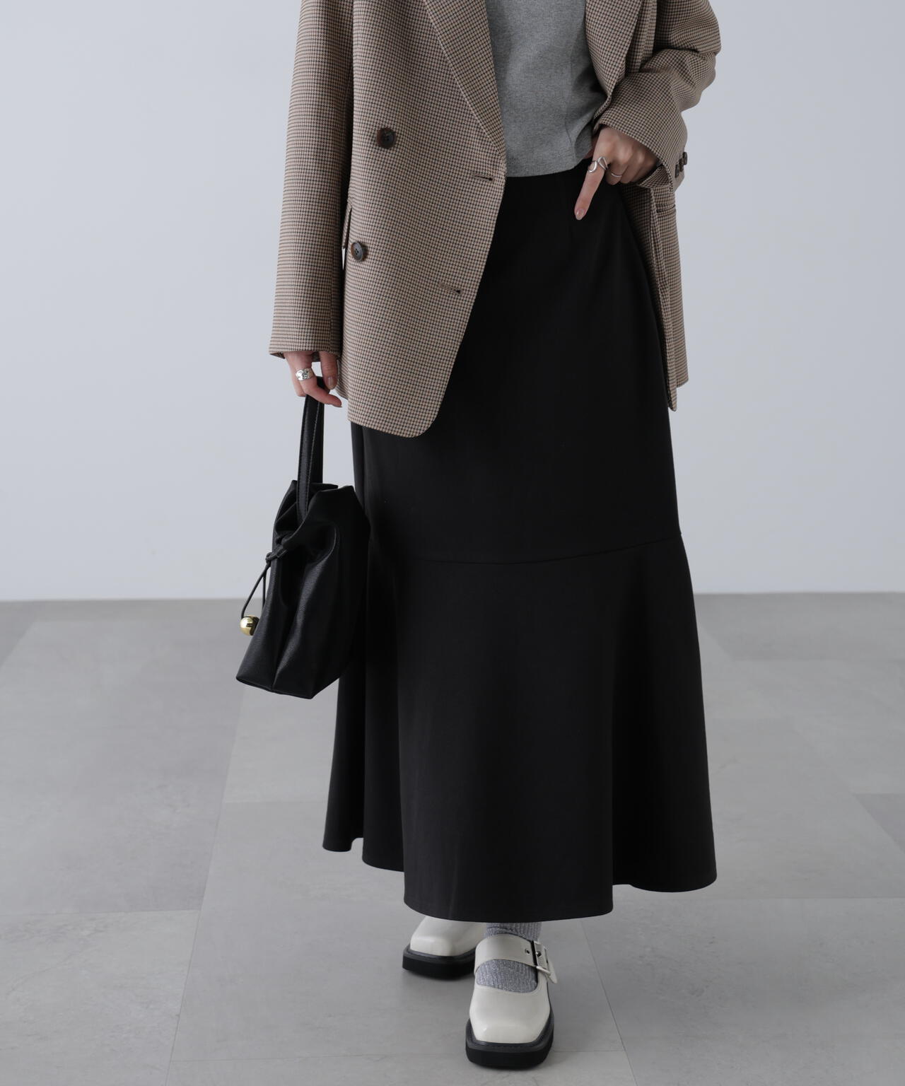 起毛ストレッチマーメイドスカート