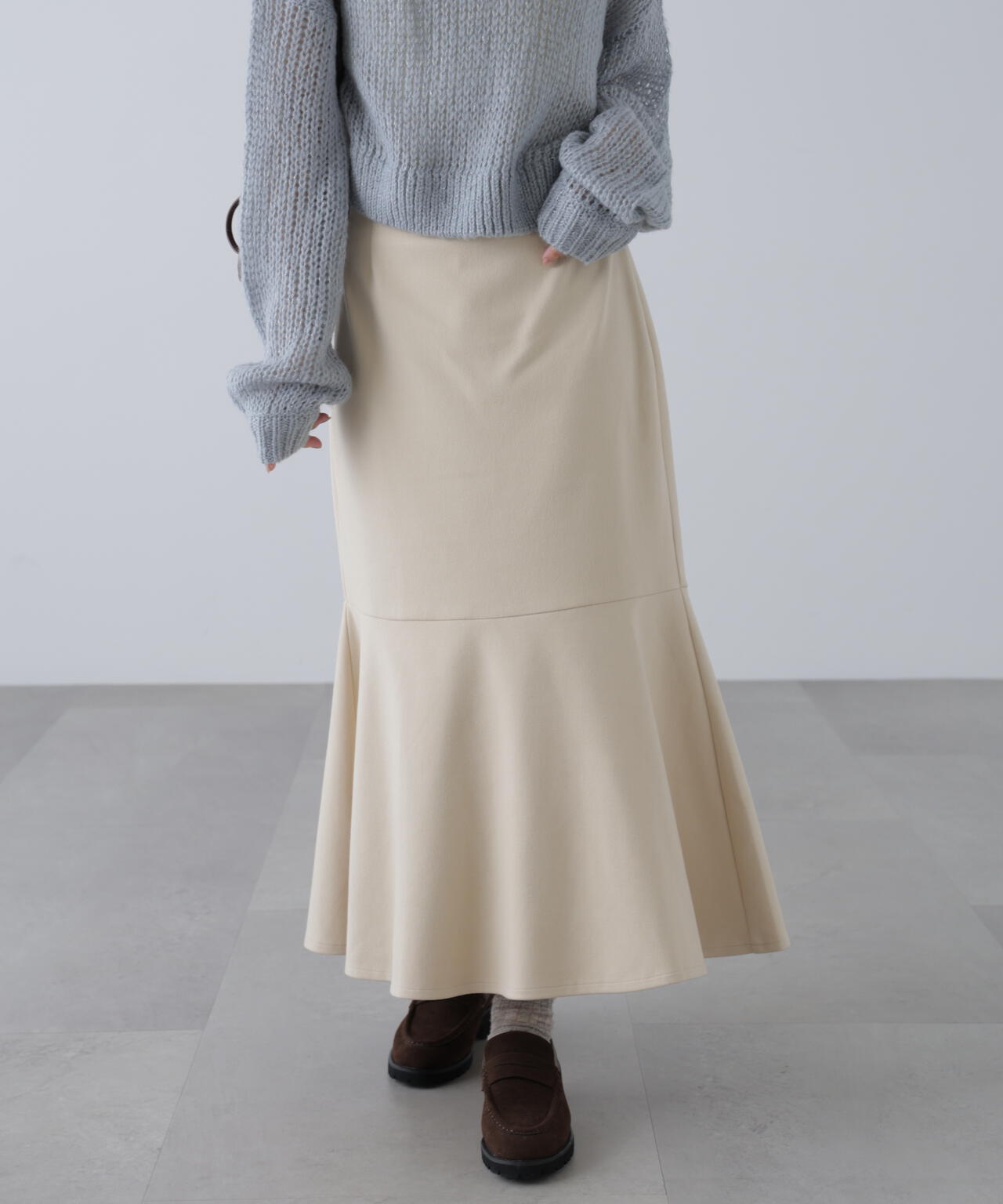 起毛ストレッチマーメイドスカート