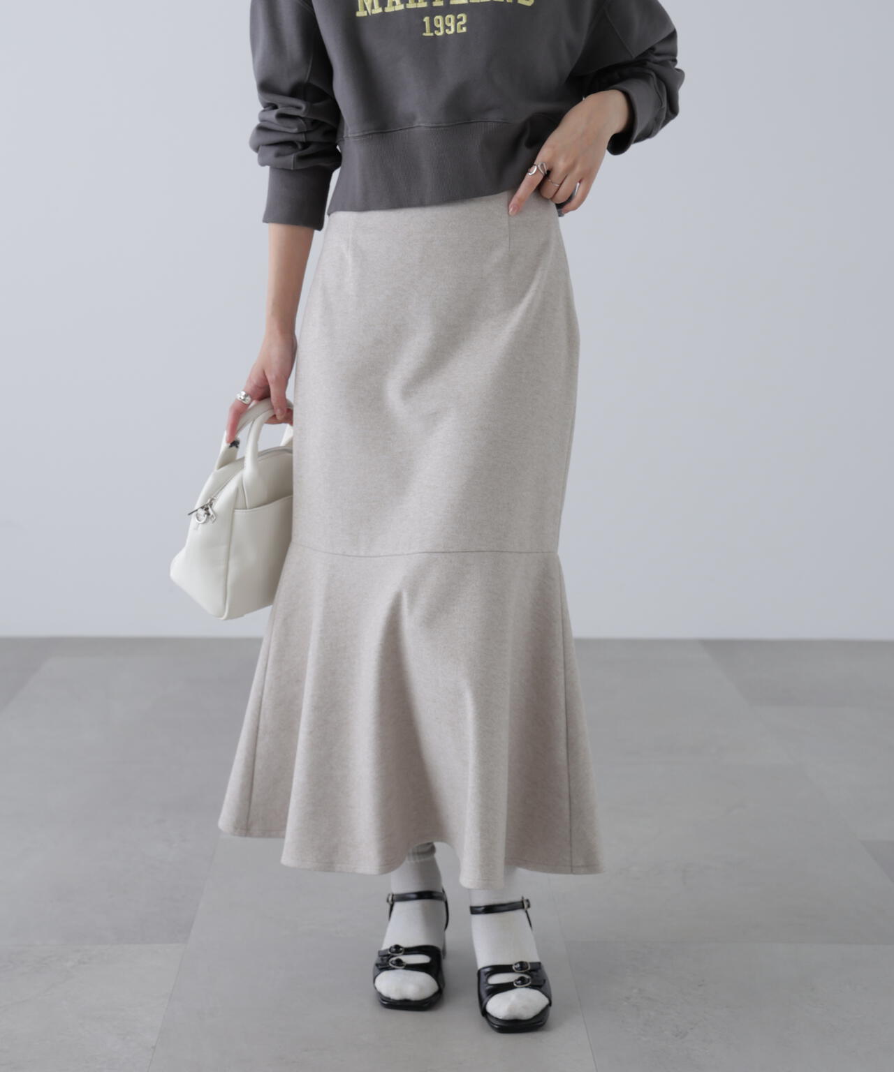 起毛ストレッチマーメイドスカート