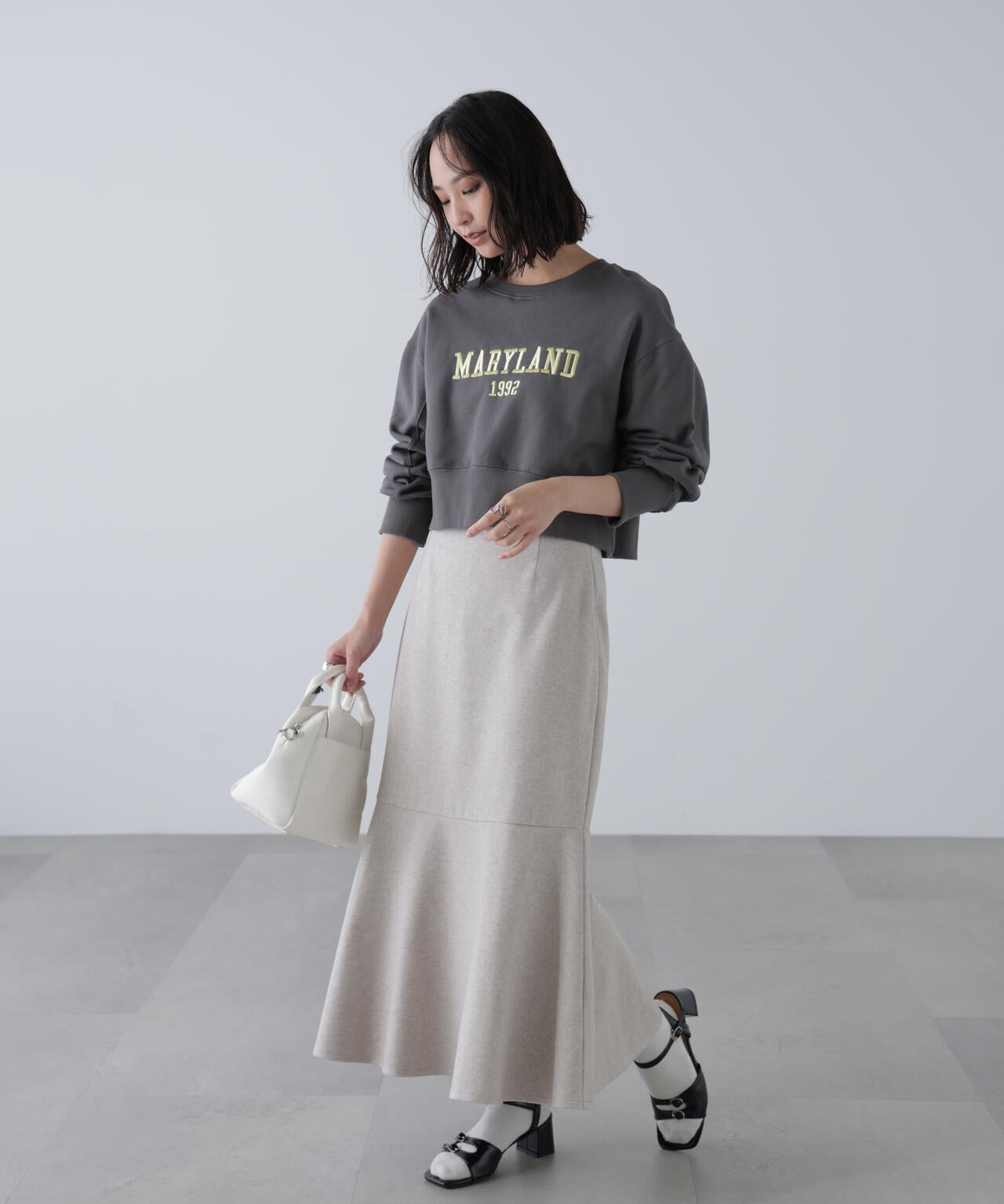 起毛ストレッチマーメイドスカート