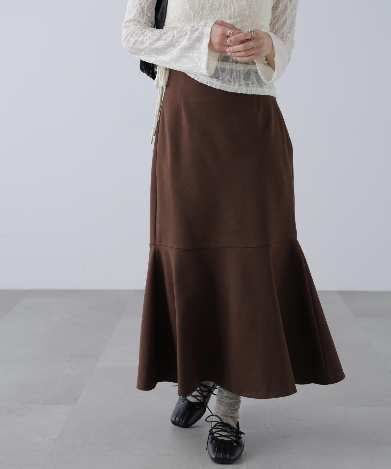 起毛ストレッチマーメイドスカート