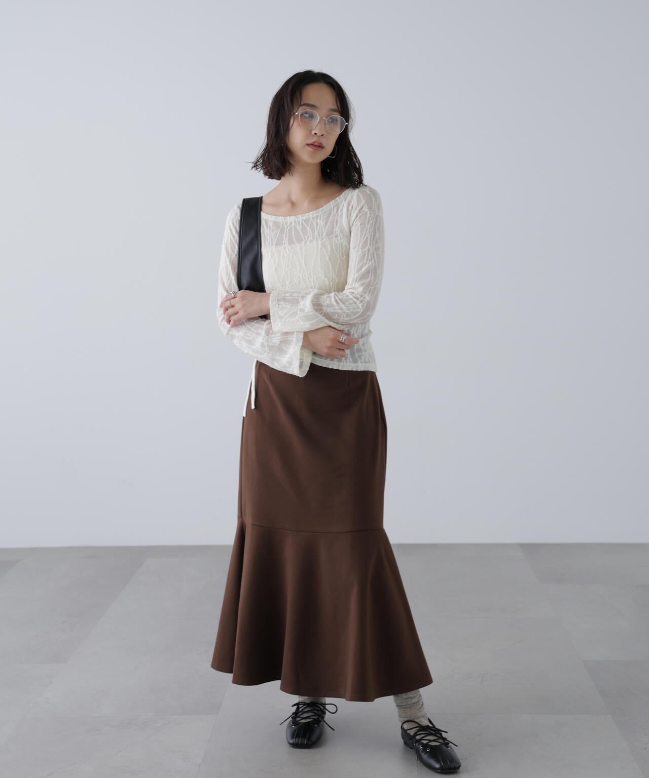 起毛ストレッチマーメイドスカート