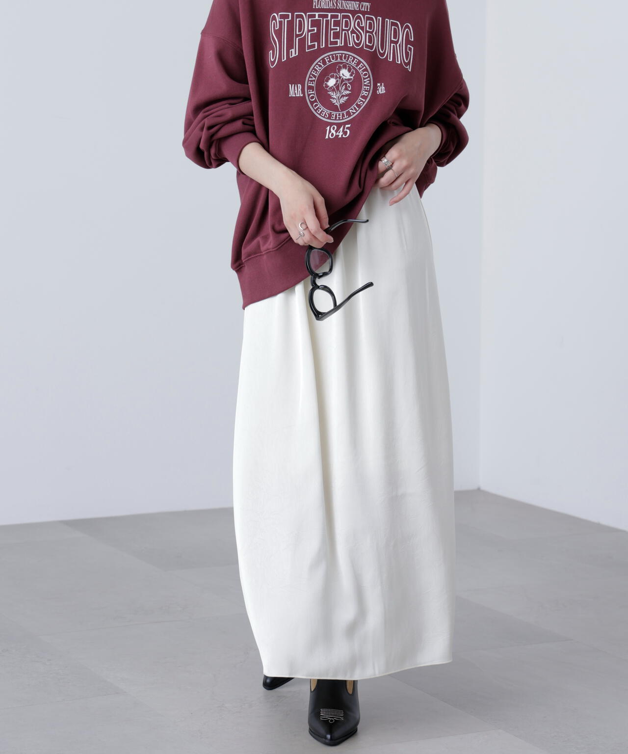 Risleyvintage★サスペンダー付きライトブルーロングスカート日本製 Risleyvintage☆サスペンダー付きライトブルーロングスカート