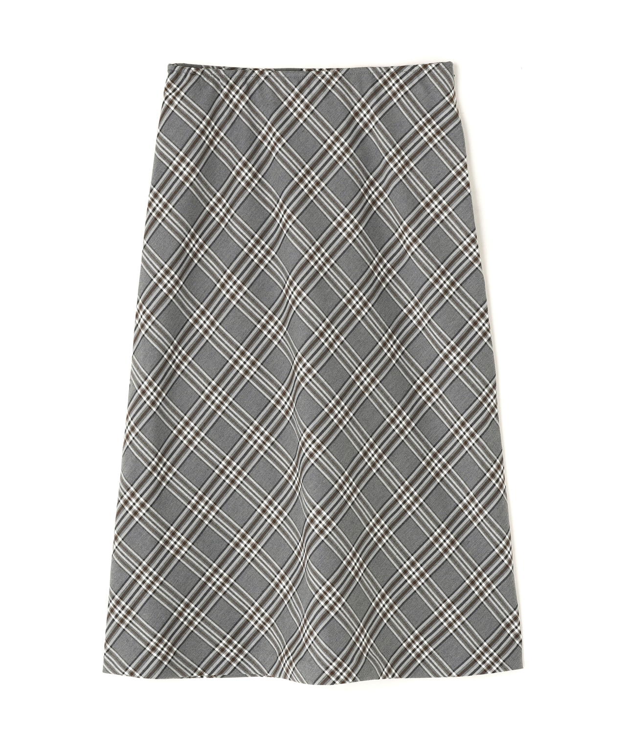 バイアスミディチェックスカート