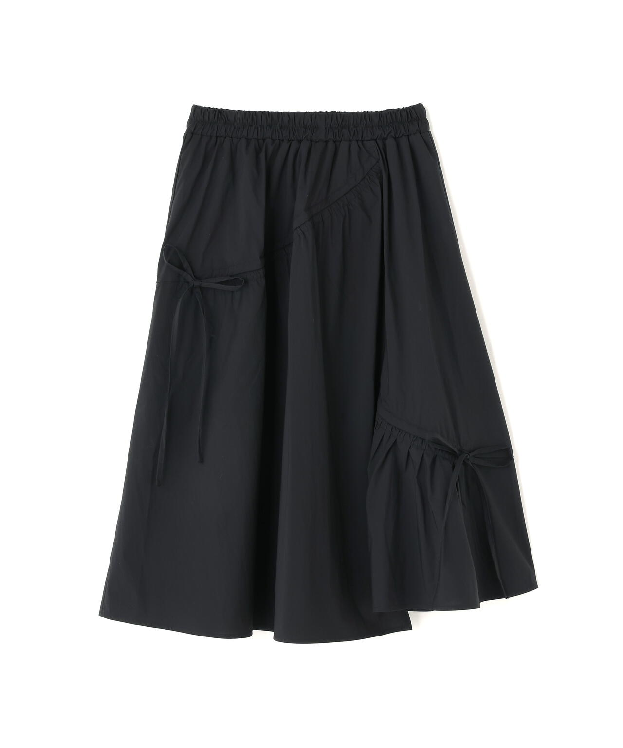 アシメドロストリボンミディスカート