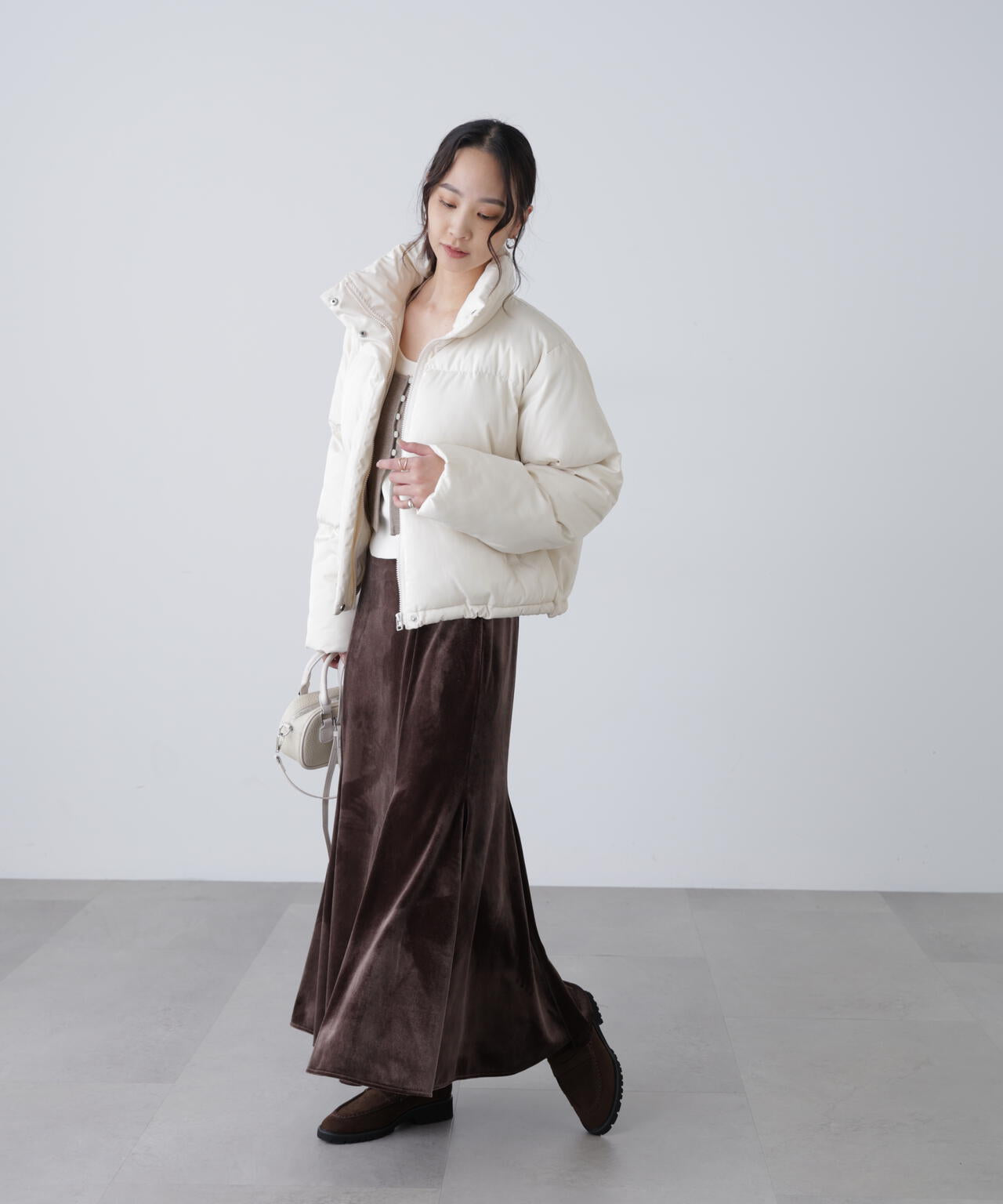 alice auaa ベロア×ファーマーメイドスカート オフ 追加生産予約】ベロアマーメイドスカート | FREE'S MART