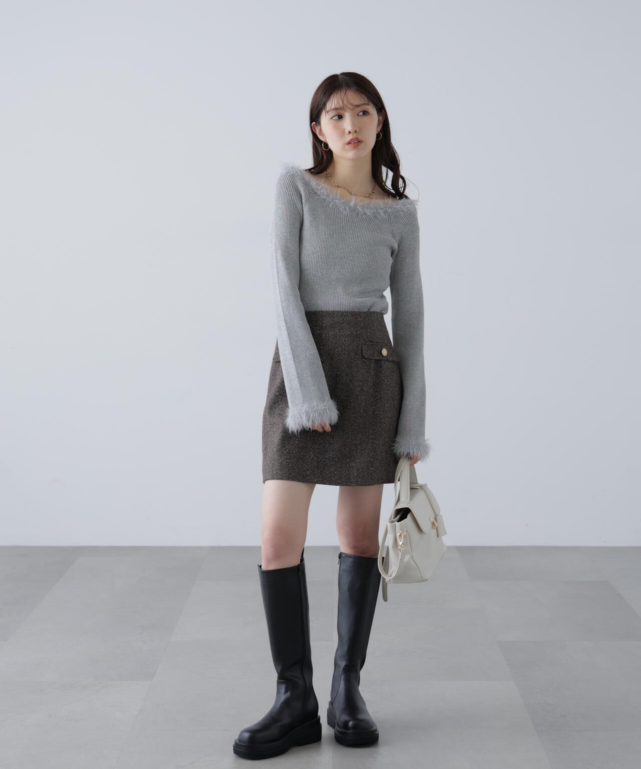 MAJE マージュ コットン混ツイード ミニスカート MAJE マージュ コットン混ツイード ミニスカート maje - MAJE