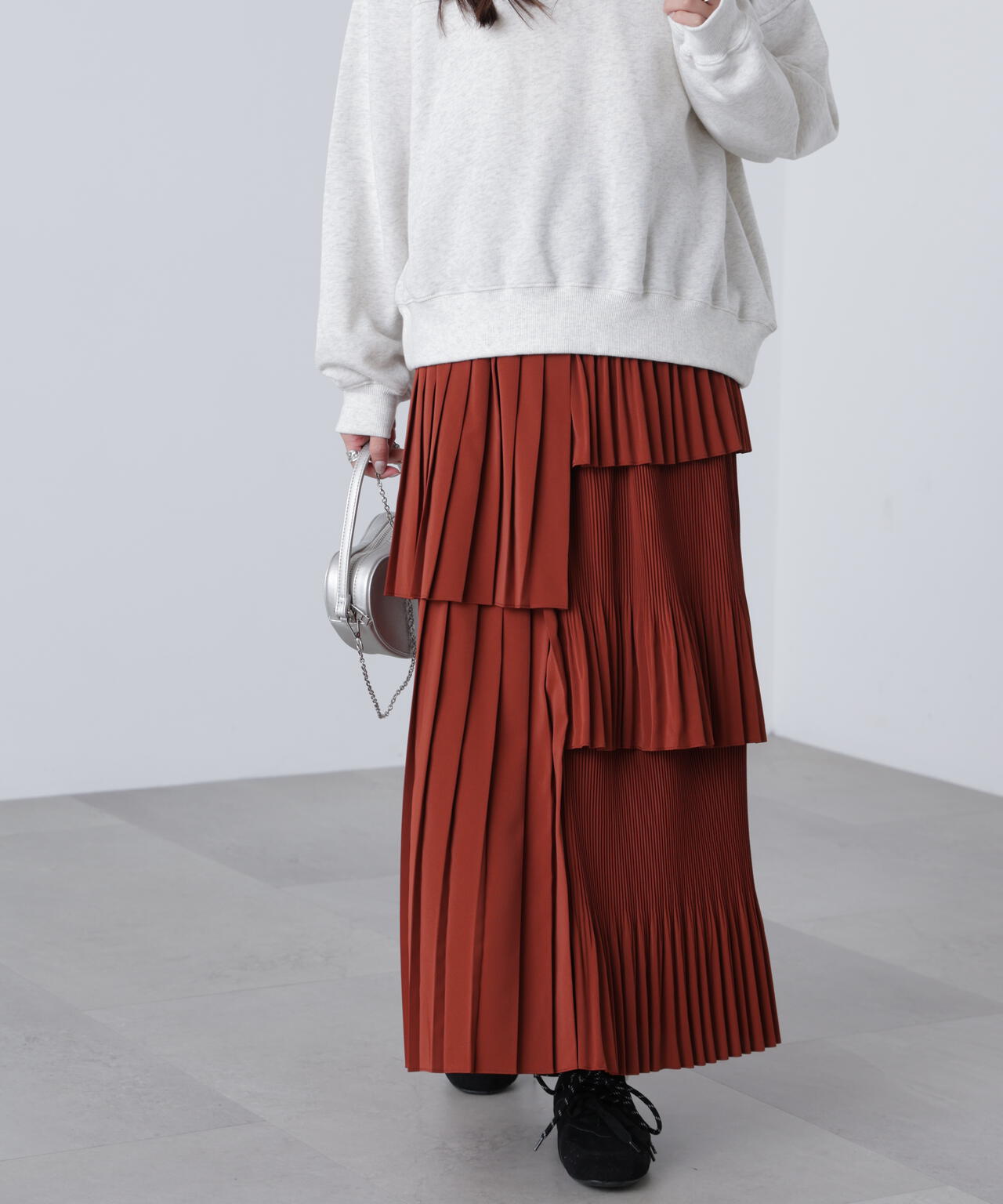 ランダムプリーツティアードスカート | FREE'S MART（フリーズマート