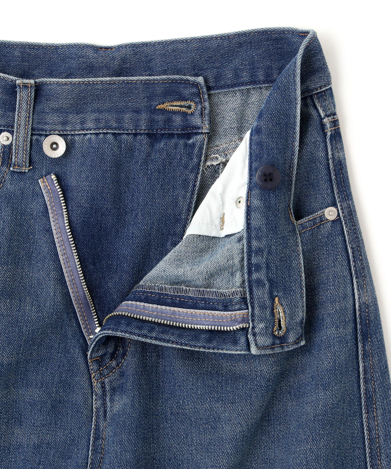 [低身長サイズ/Sシリーズ]アシメベルトコクーンデニムパンツ