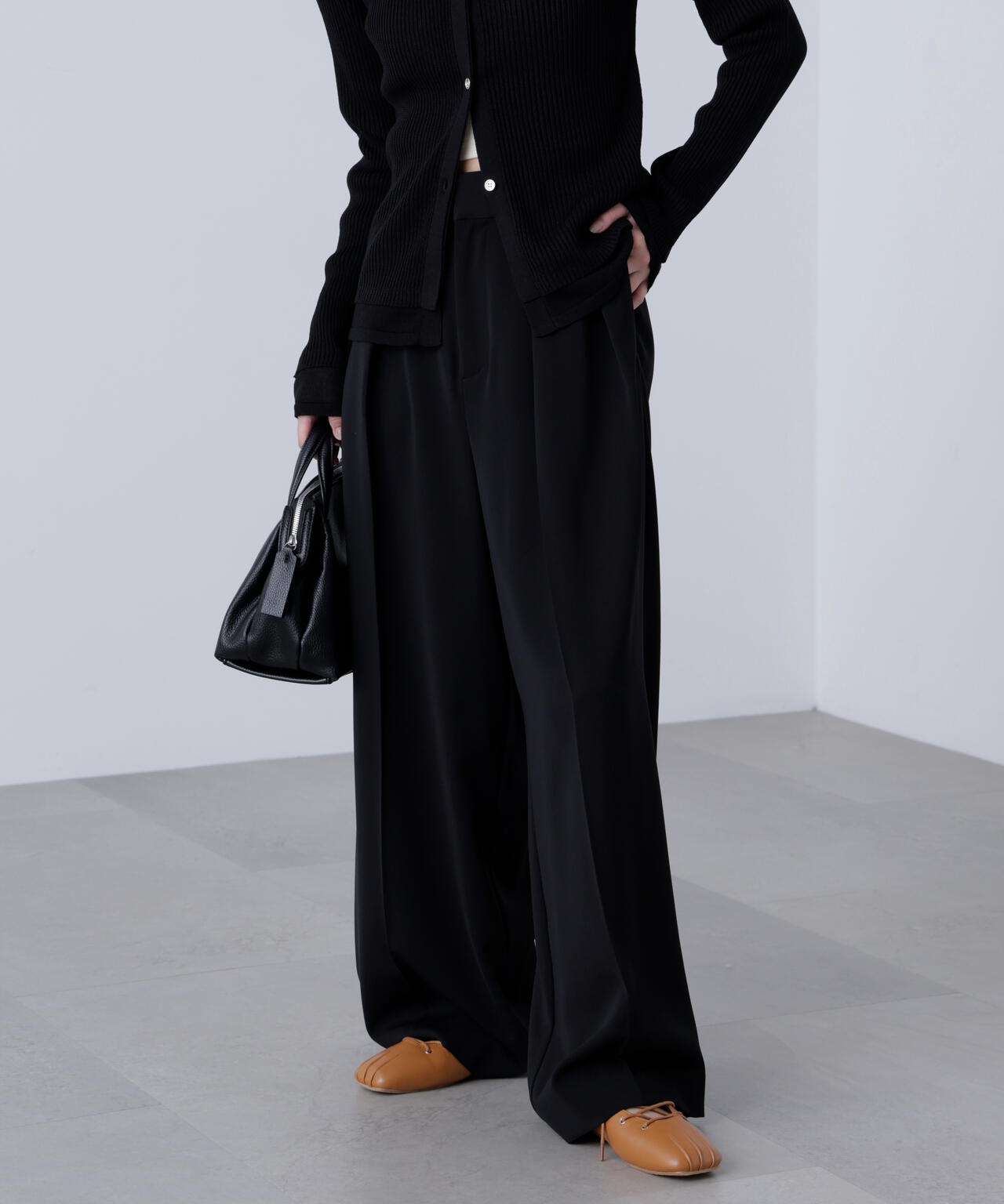 【はかな企画】【低身長向けXXSあり】2タックハイウエストスラックス〈ＭＦＭ〉