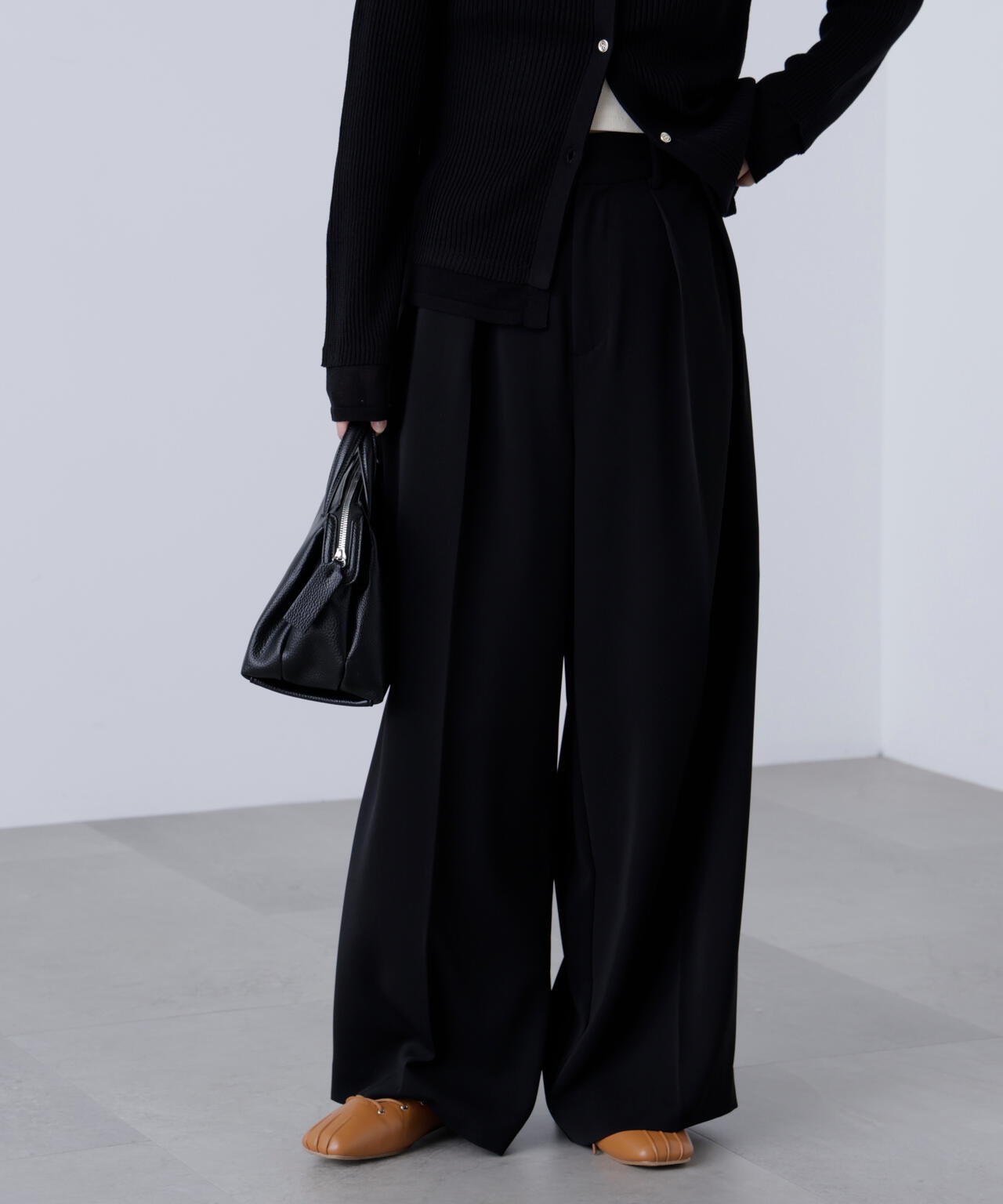 【はかな企画】【低身長向けXXSあり】2タックハイウエストスラックス〈ＭＦＭ〉