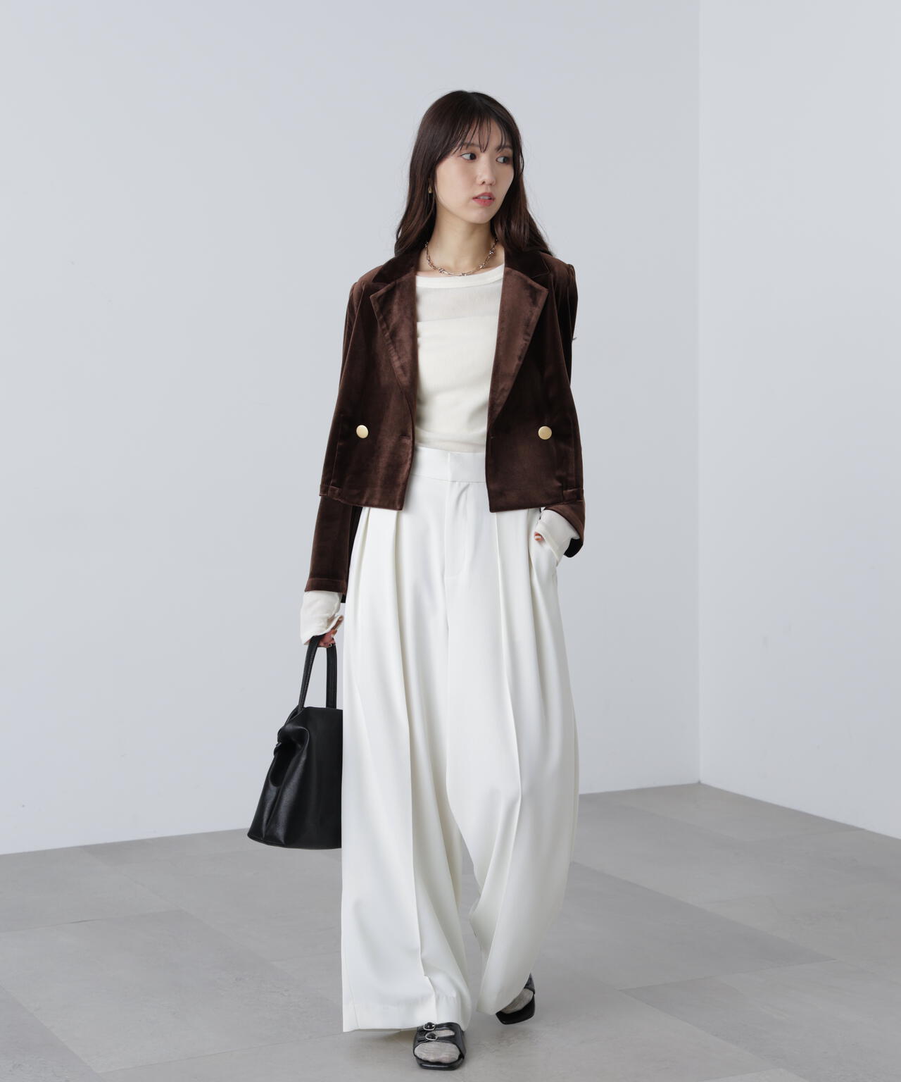 【はかな企画】【低身長向けXXSあり】2タックハイウエストスラックス〈ＭＦＭ〉