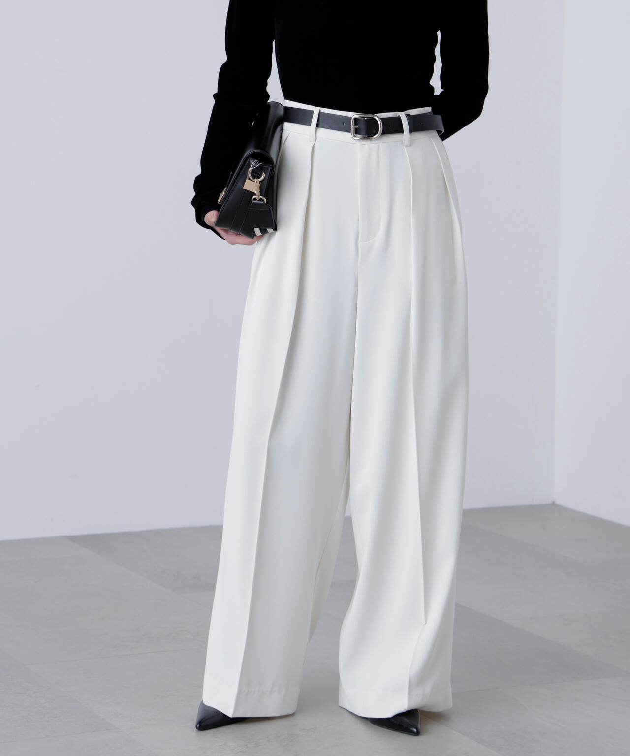 【はかな企画】【低身長向けXXSあり】2タックハイウエストスラックス〈ＭＦＭ〉