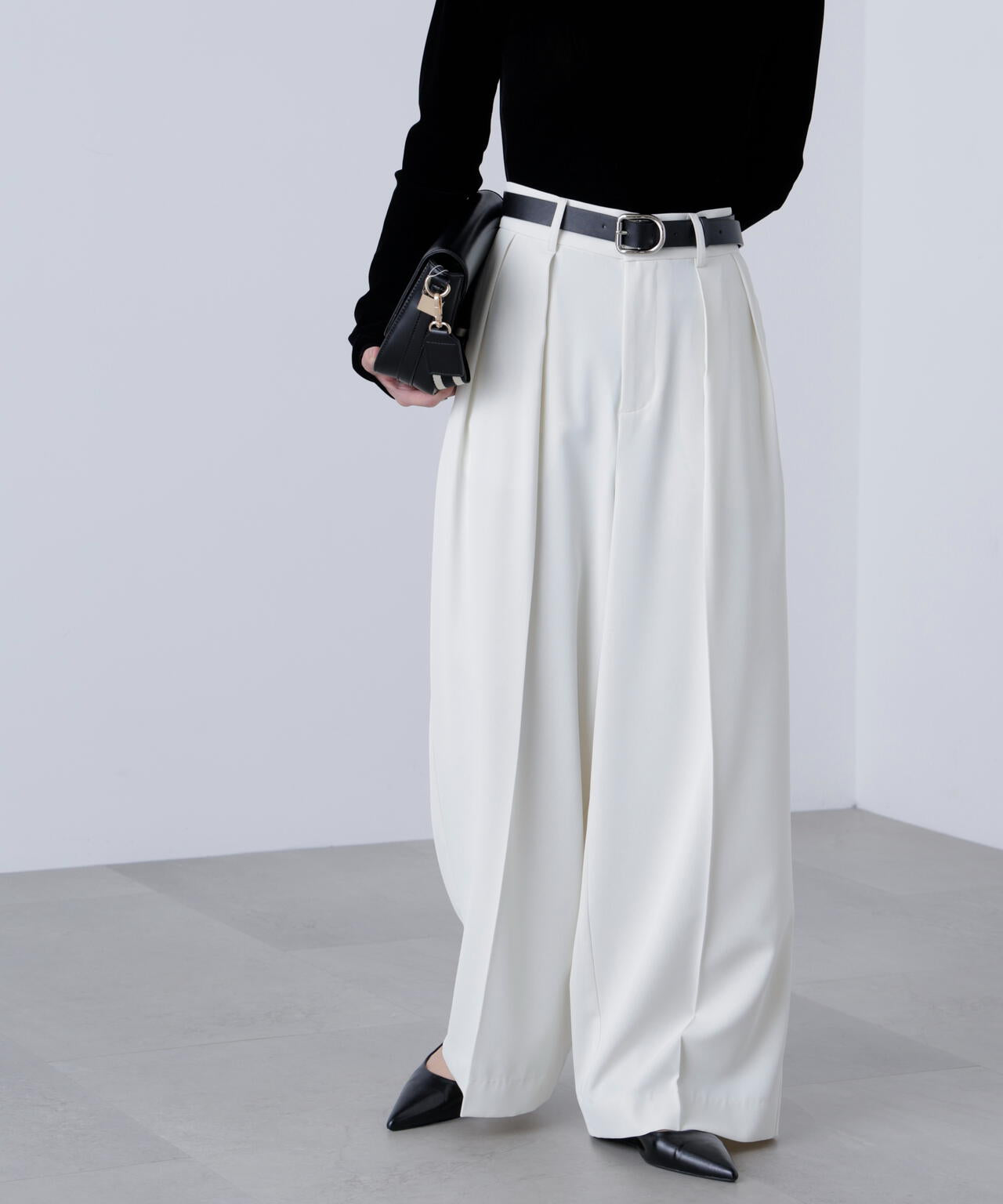 【はかな企画】【低身長向けXXSあり】2タックハイウエストスラックス〈ＭＦＭ〉