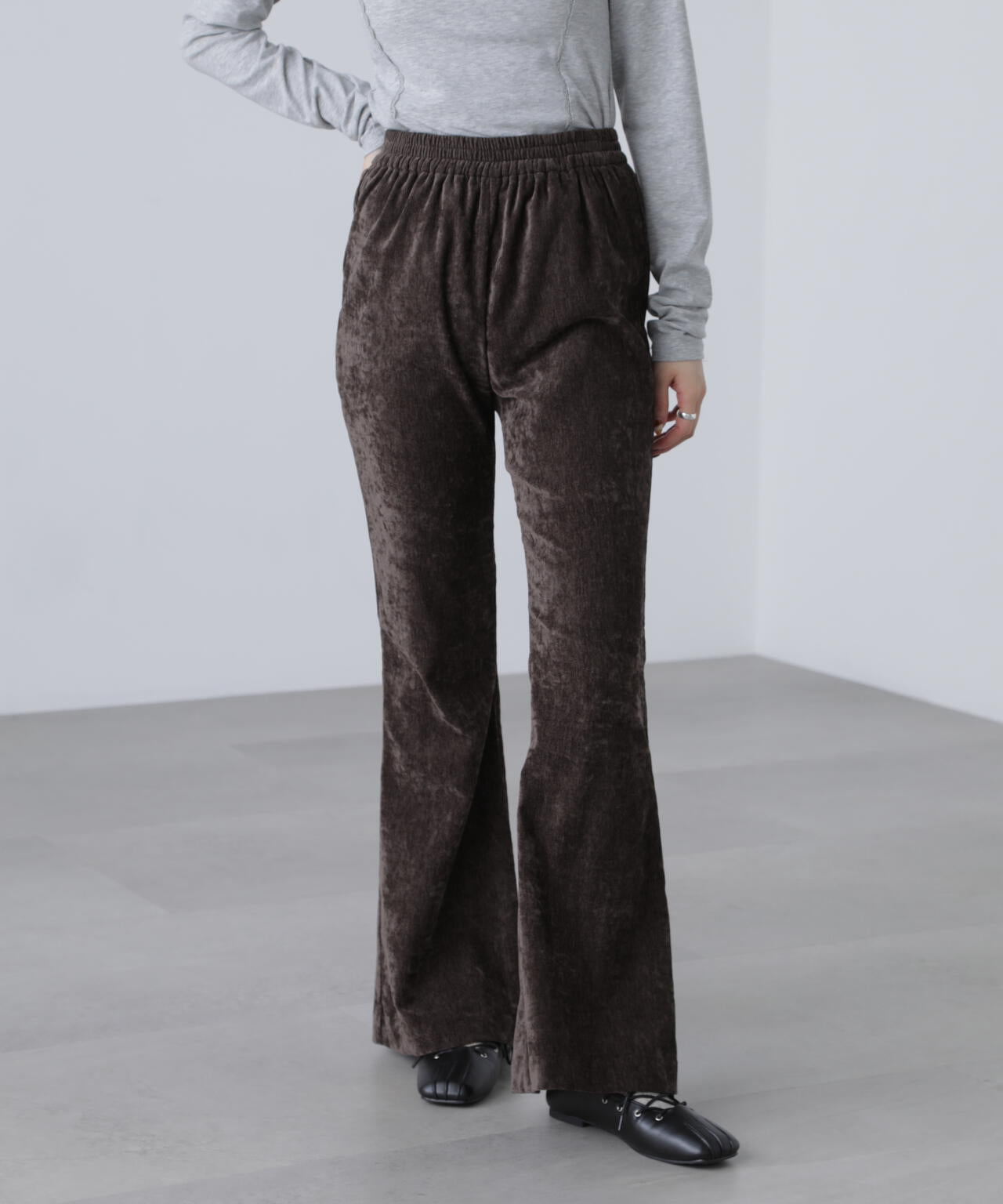 ベロアフレアレギンスパンツ