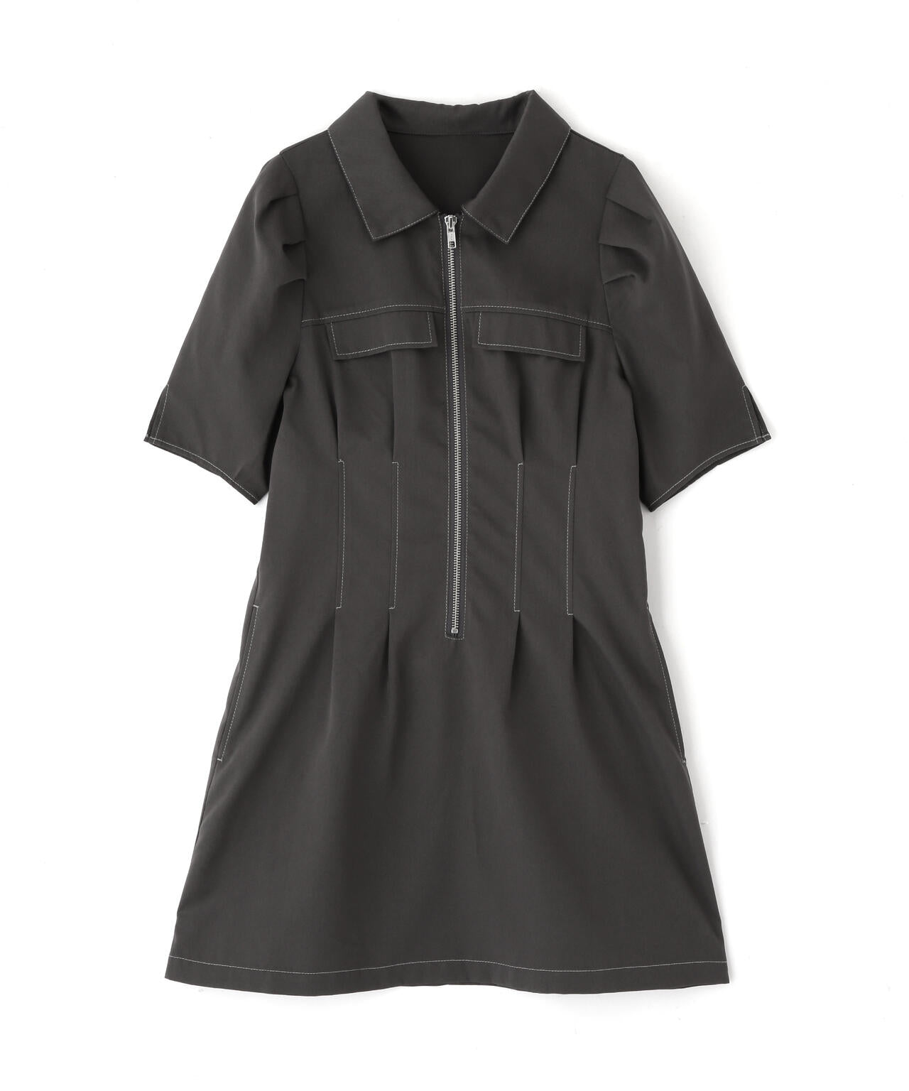 ワンピース MA 配色ステッチジップミニワンピース | FREE'S MART（フリーズ