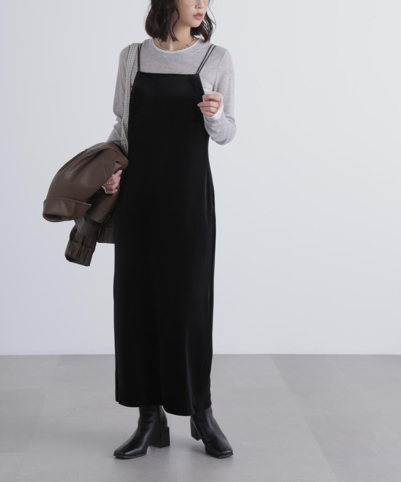 2ストラップベロアキャミワンピース | FREE'S MART（フリーズ