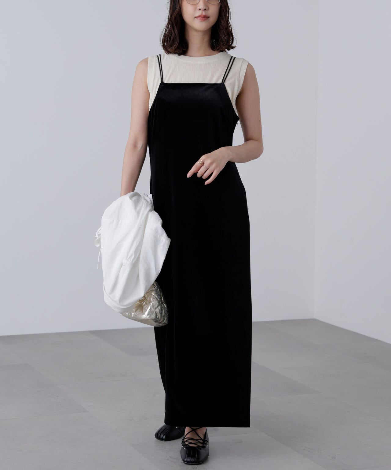 2ストラップベロアキャミワンピース | FREE'S MART（フリーズマート