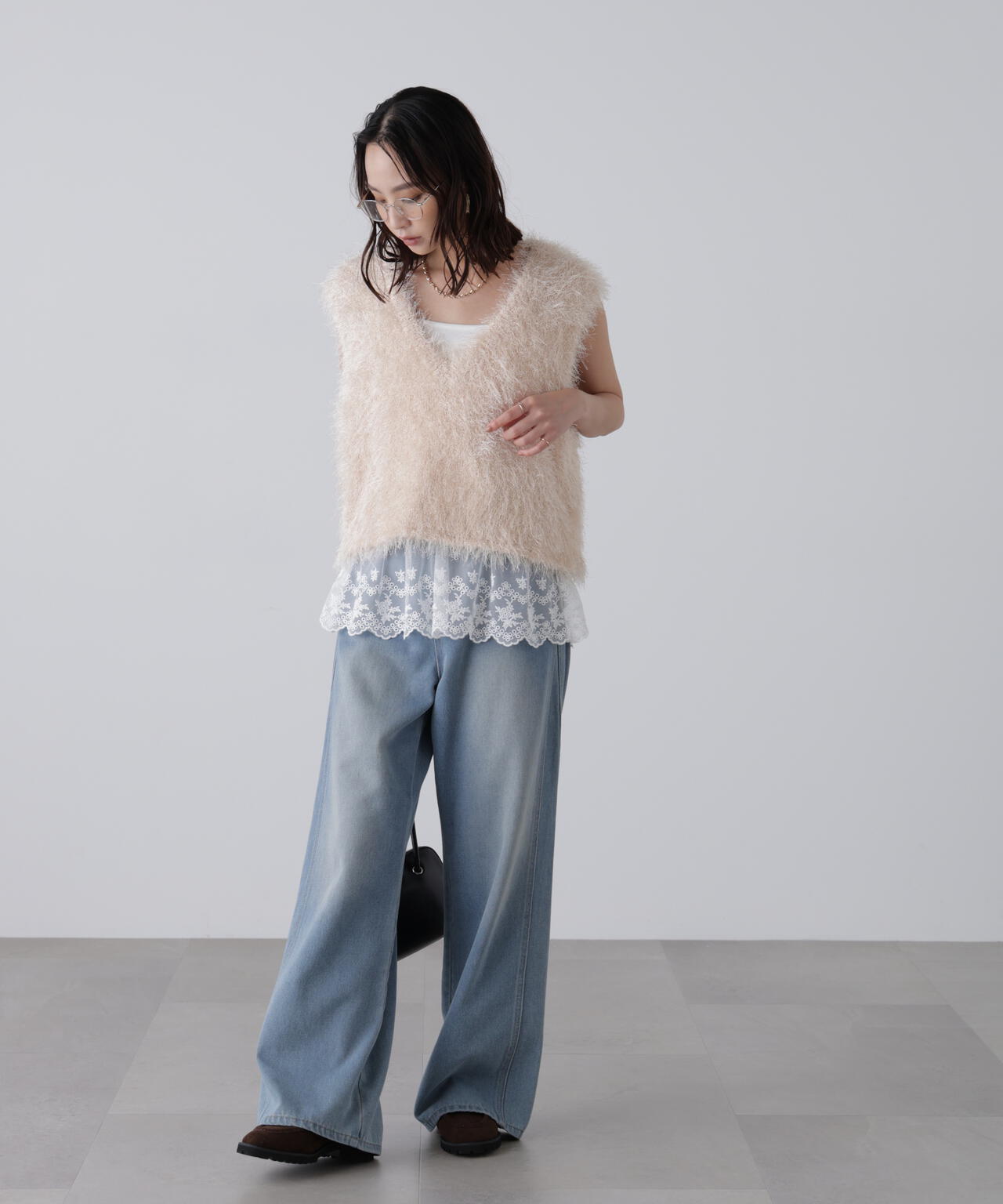 レースドッキングタンクトップ