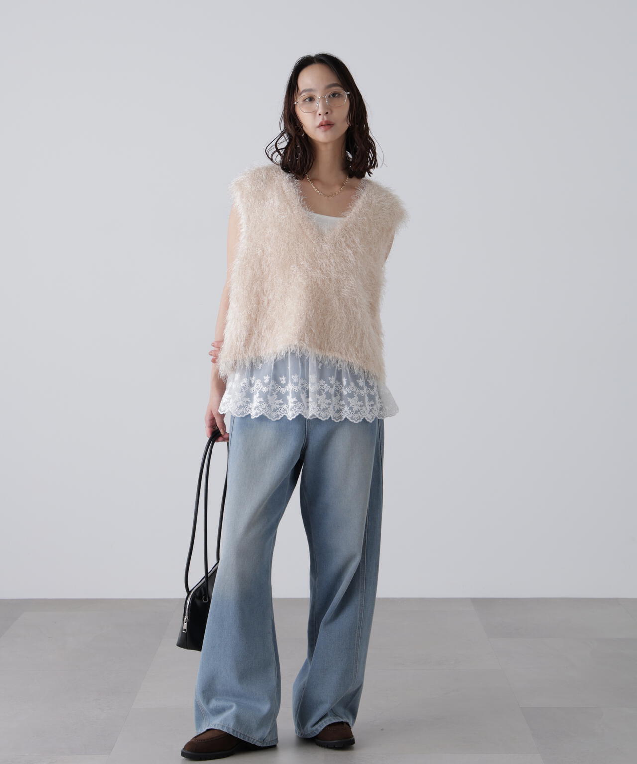 レースドッキングタンクトップ