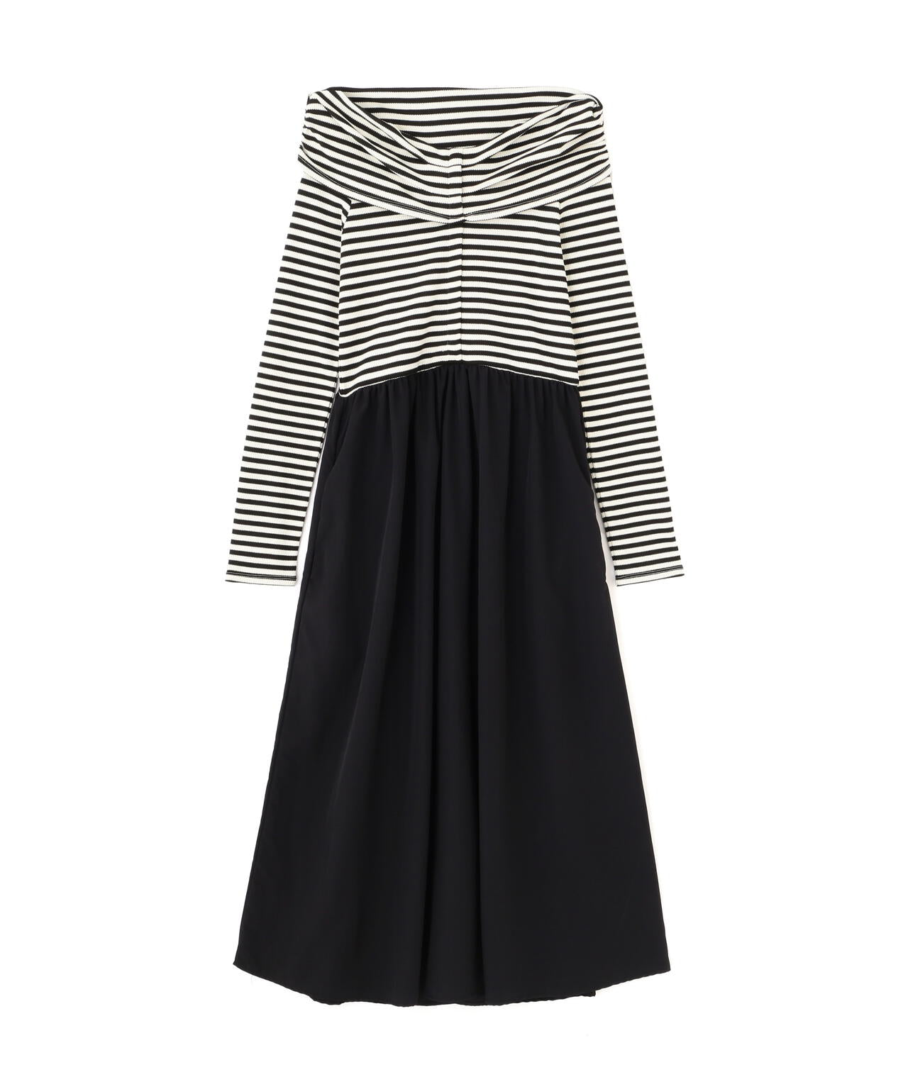 オフショルドッキングワンピース