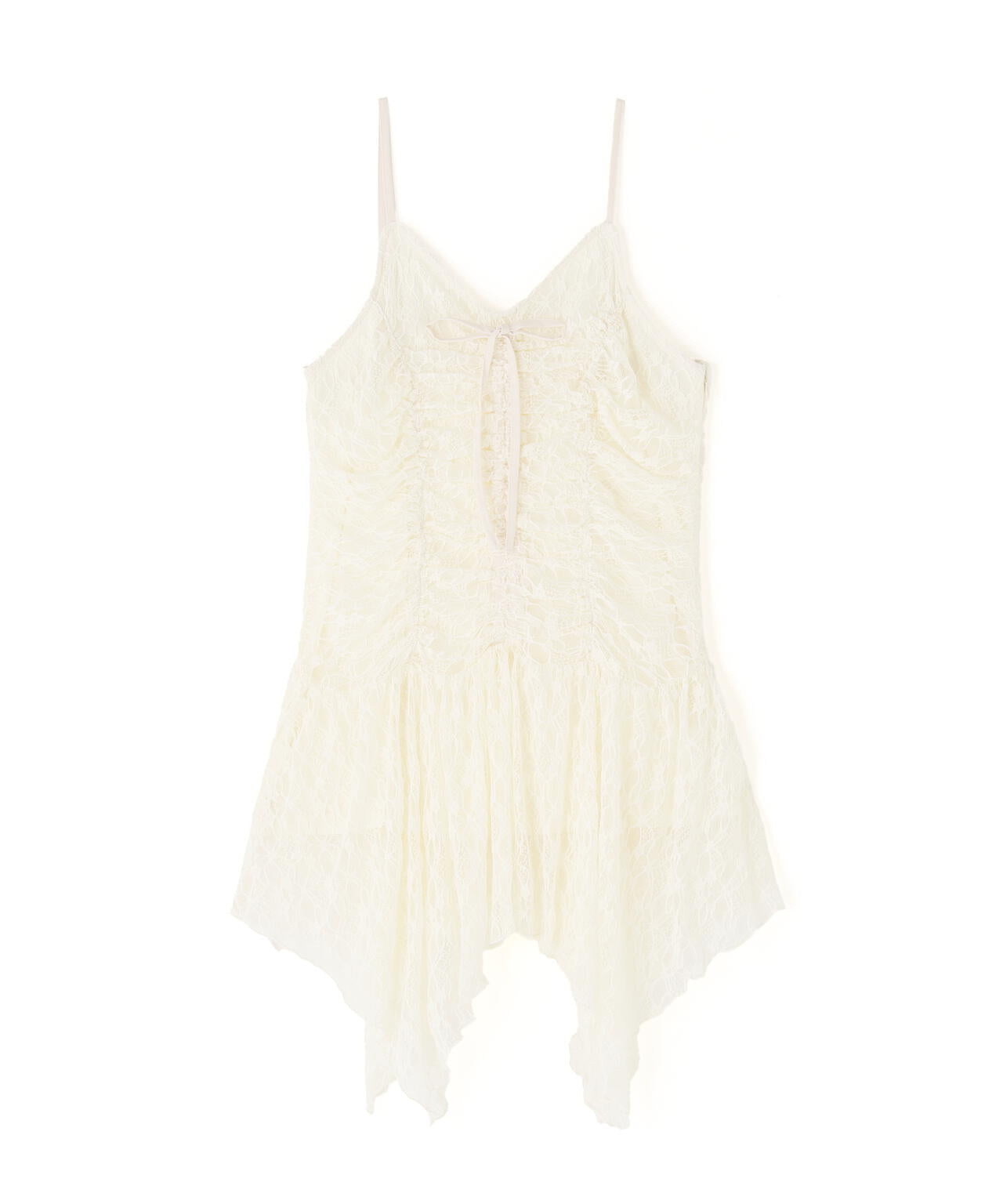 ドロストイレヘムキャミミニワンピース