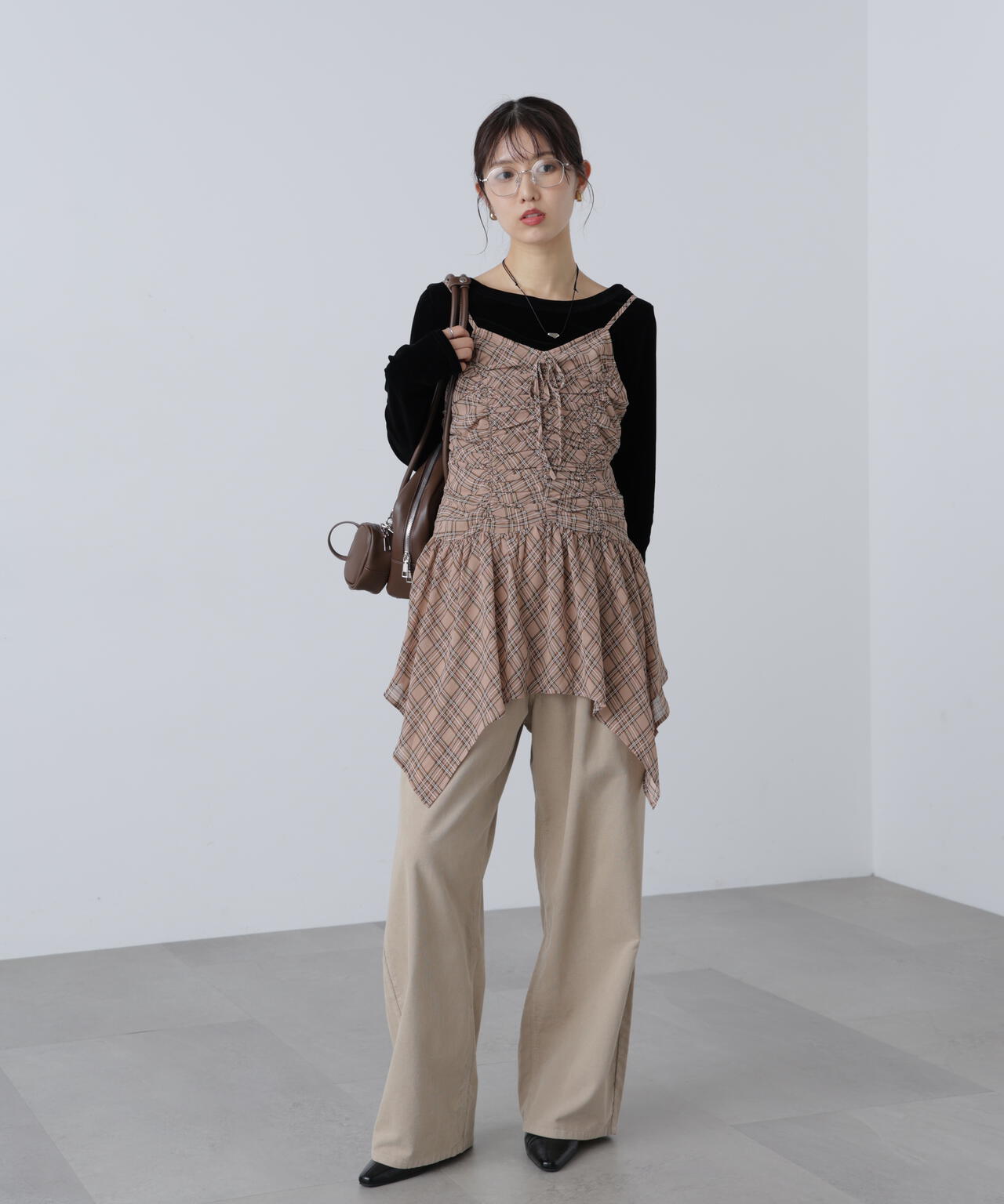 ★ミニさん㉑〜㉙★ ドロストイレヘムキャミミニワンピース | FREE'S MART（フリーズマート