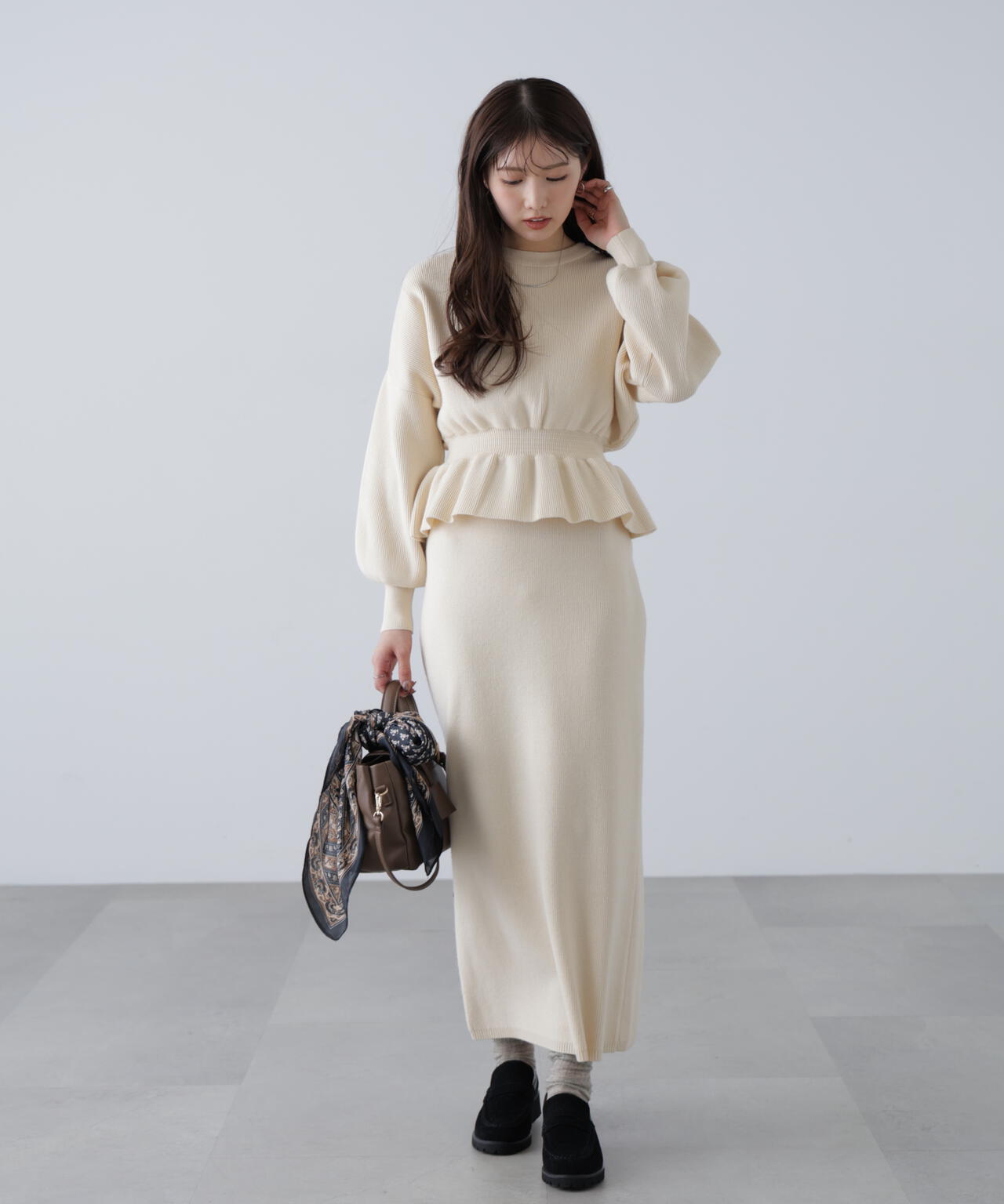 ペプラムニットセットアップ | FREE'S MART（フリーズマート