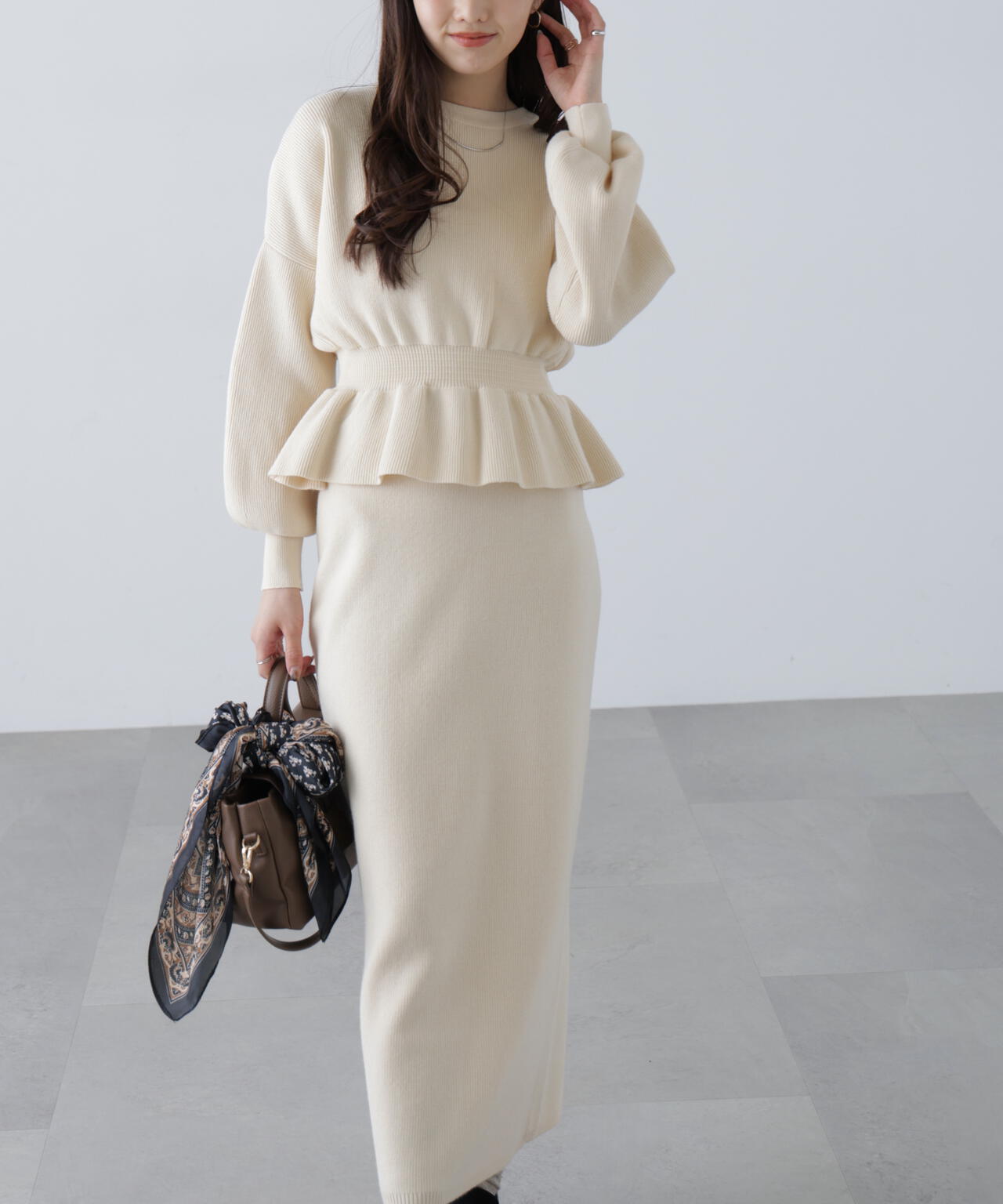 ペプラムニットセットアップ | FREE'S MART（フリーズマート