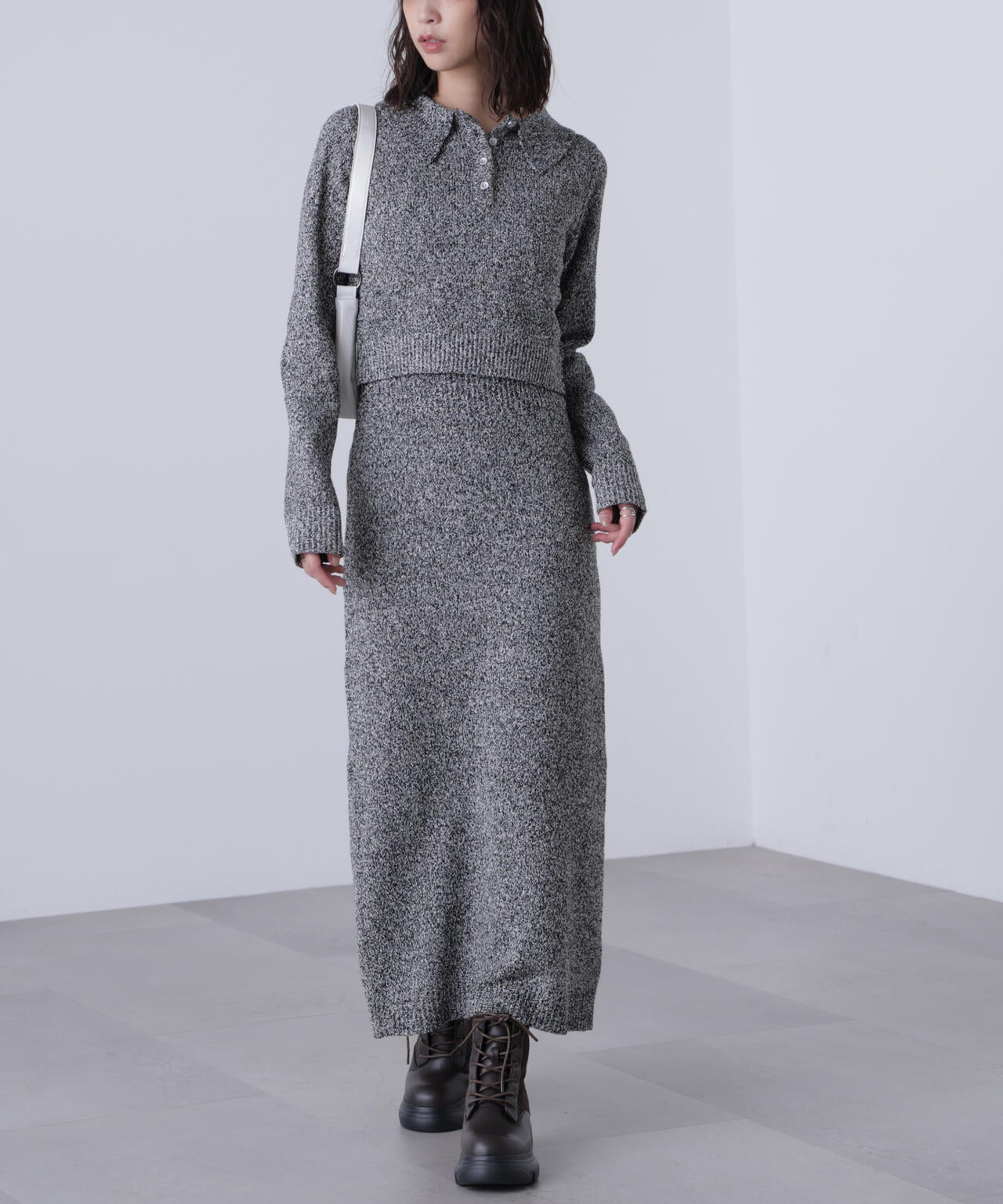 RECYCLE POLYESTER WOOL MESH セットアップ ポロニットセットアップ | FREE'S MART（フリーズマート） ｜【公式