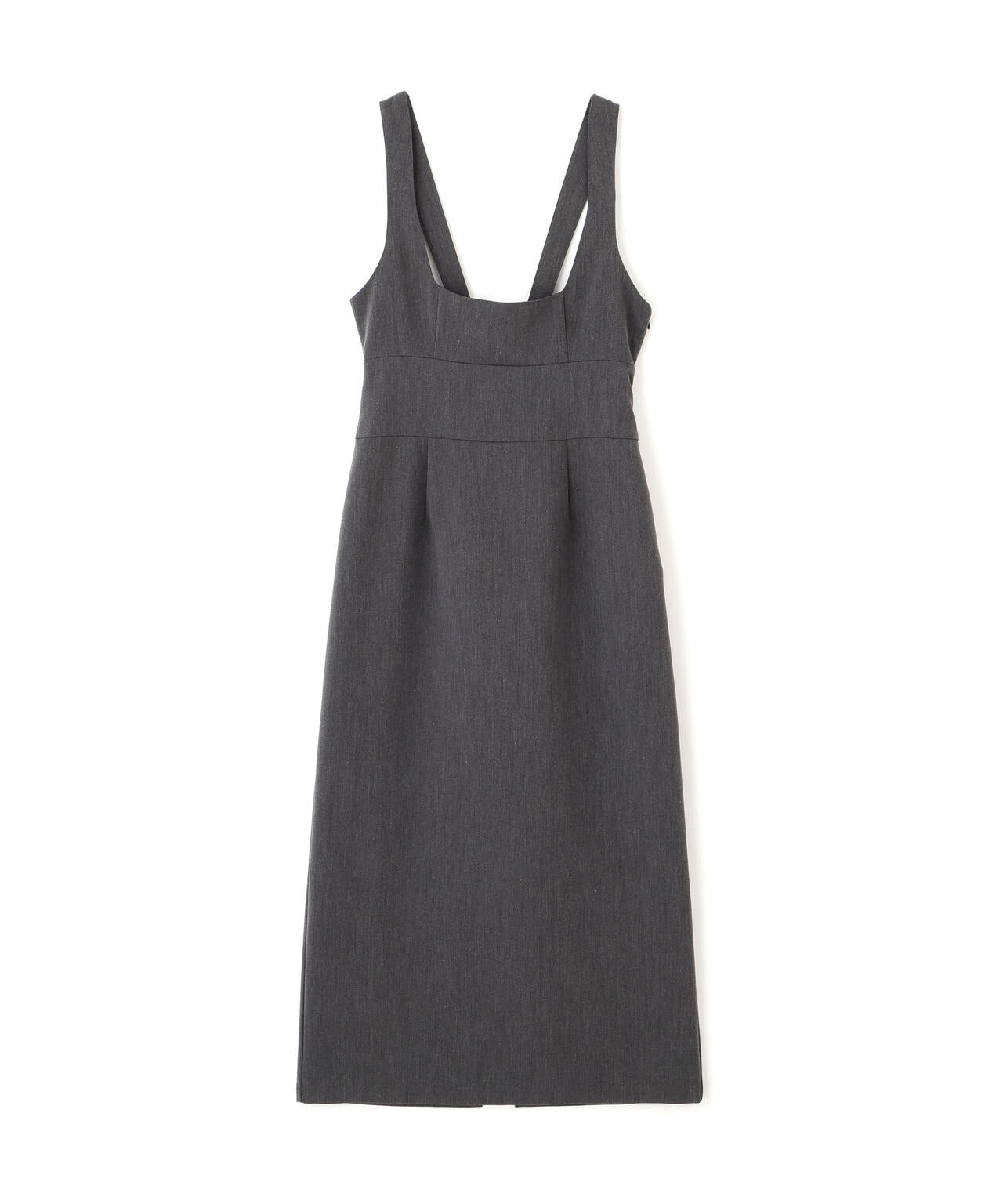 スクープネックマキシジャンパースカート