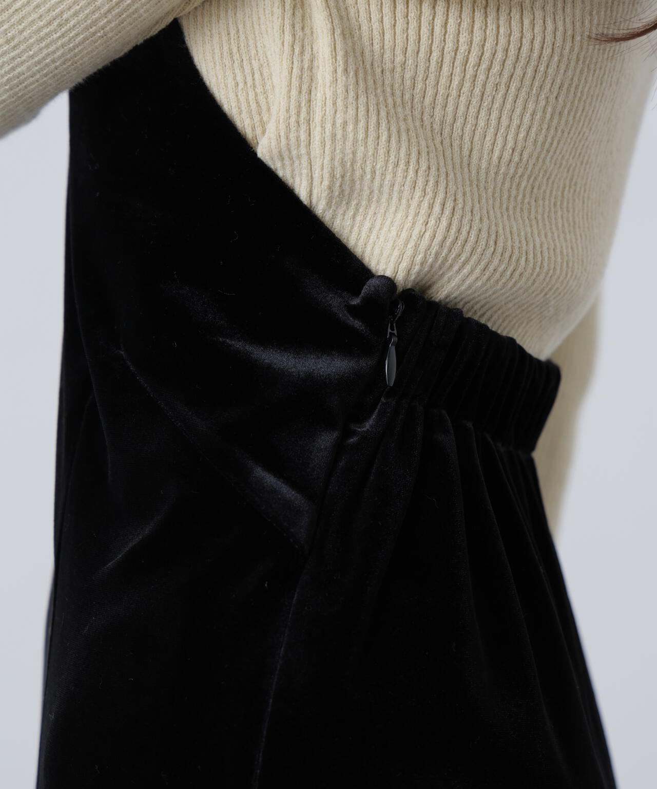 ホルターネックベロアキャミワンピース