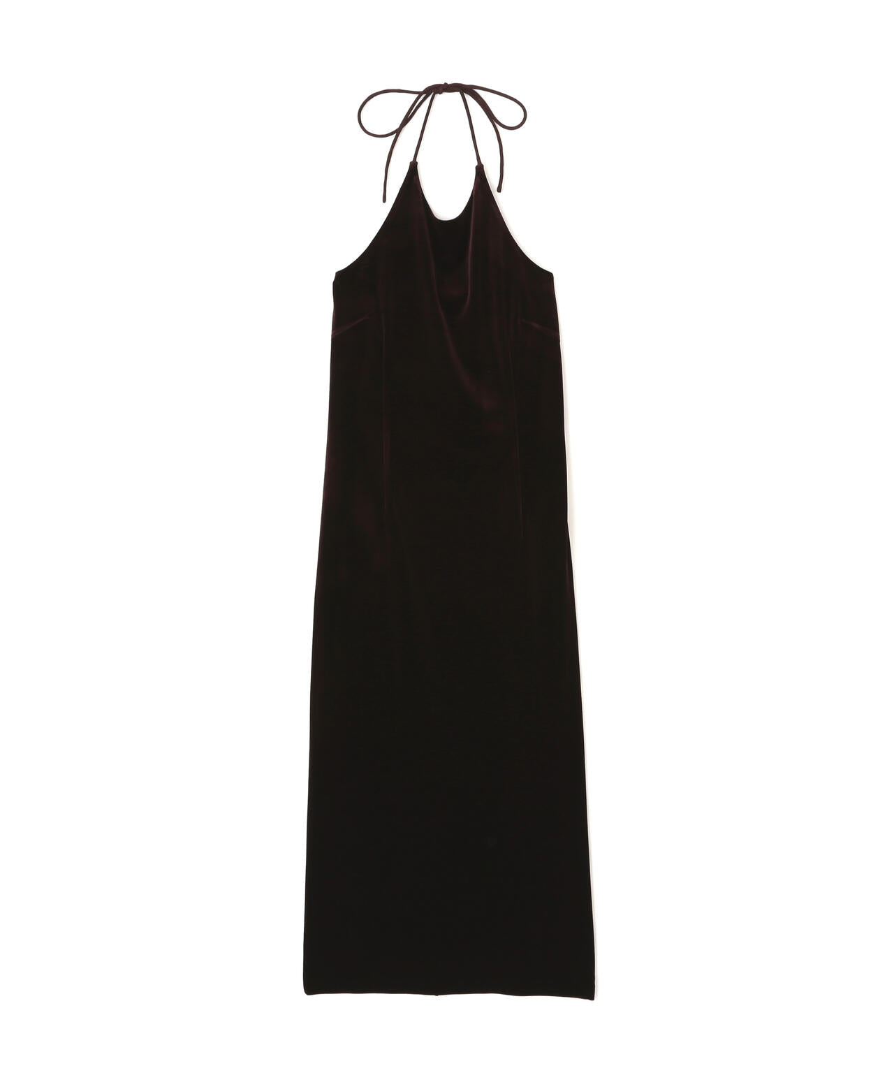 ホルターネックベロアキャミワンピース