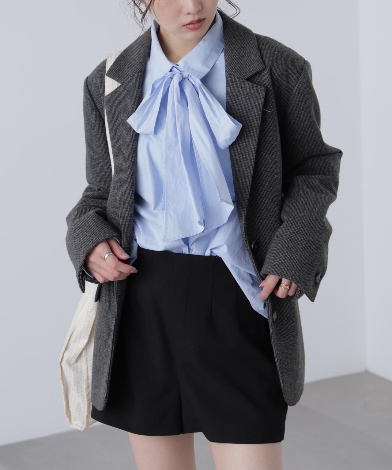 ウール混オーバーサイズジャケット