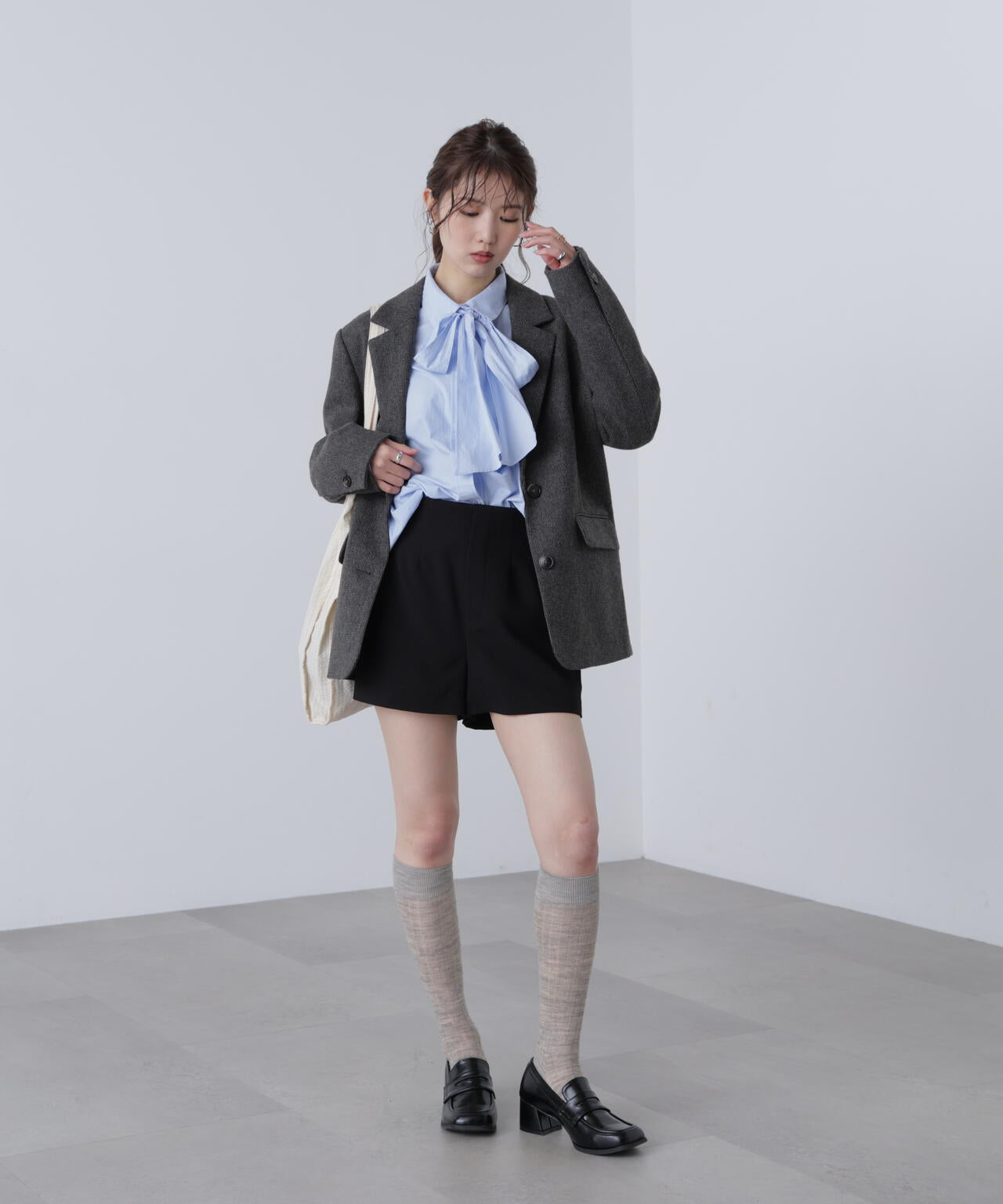 ウール混オーバーサイズジャケット