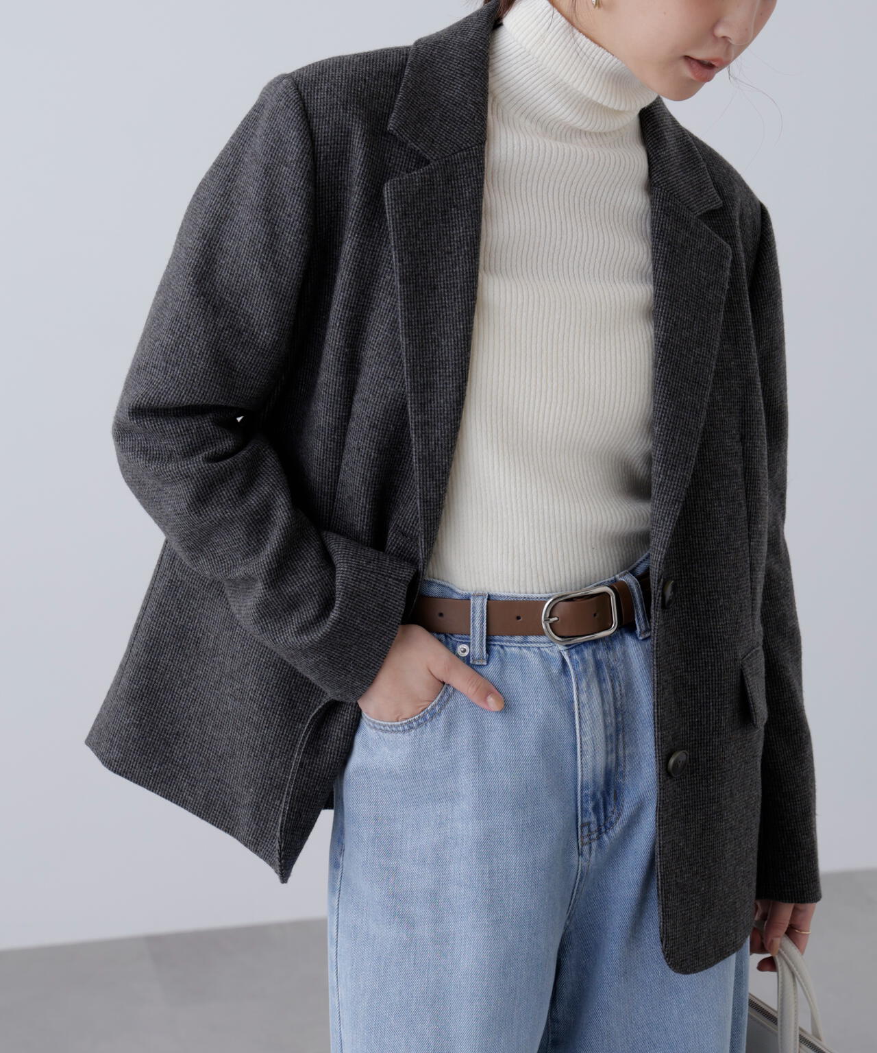 ウール混オーバーサイズジャケット