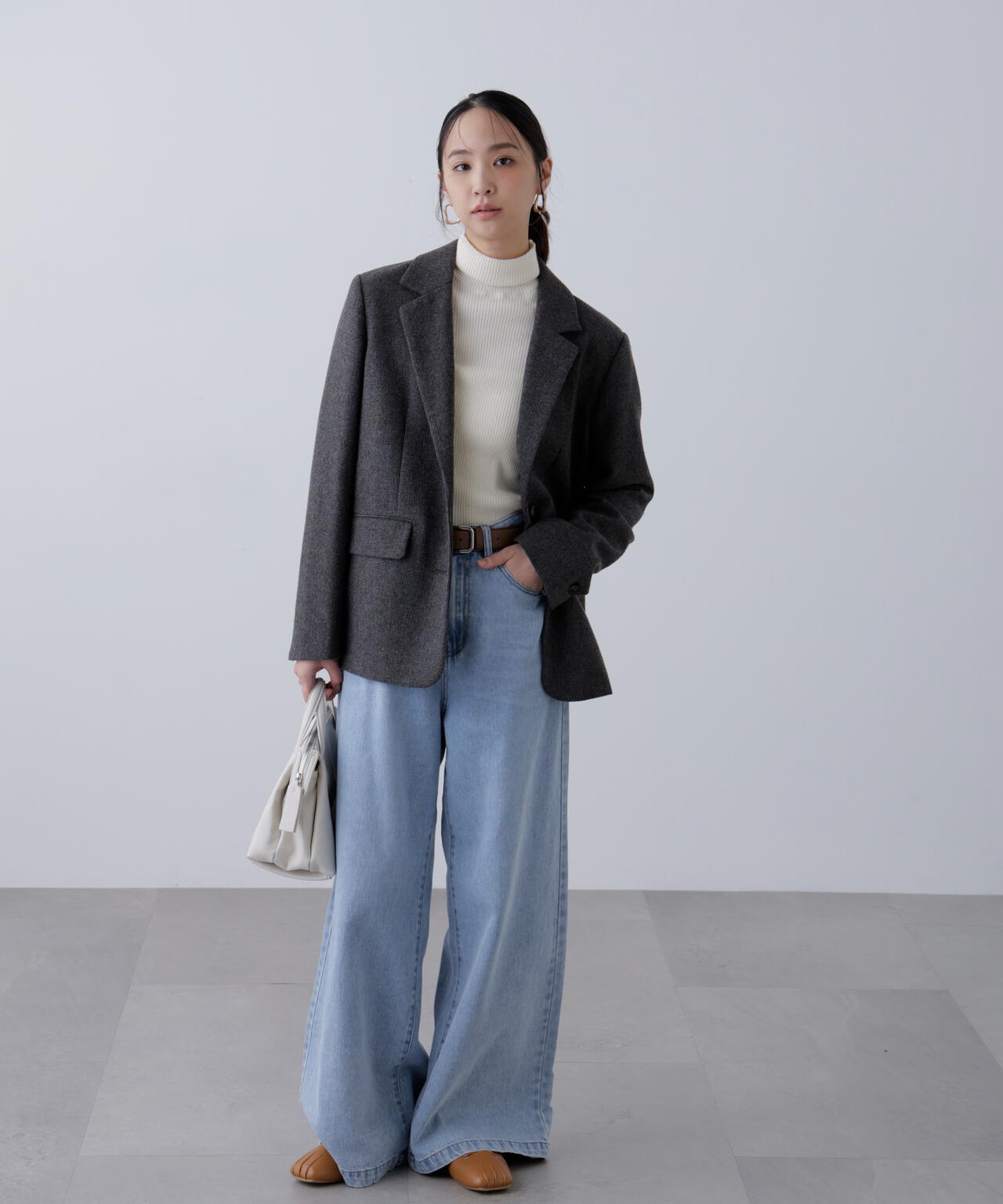 ウール混オーバーサイズジャケット