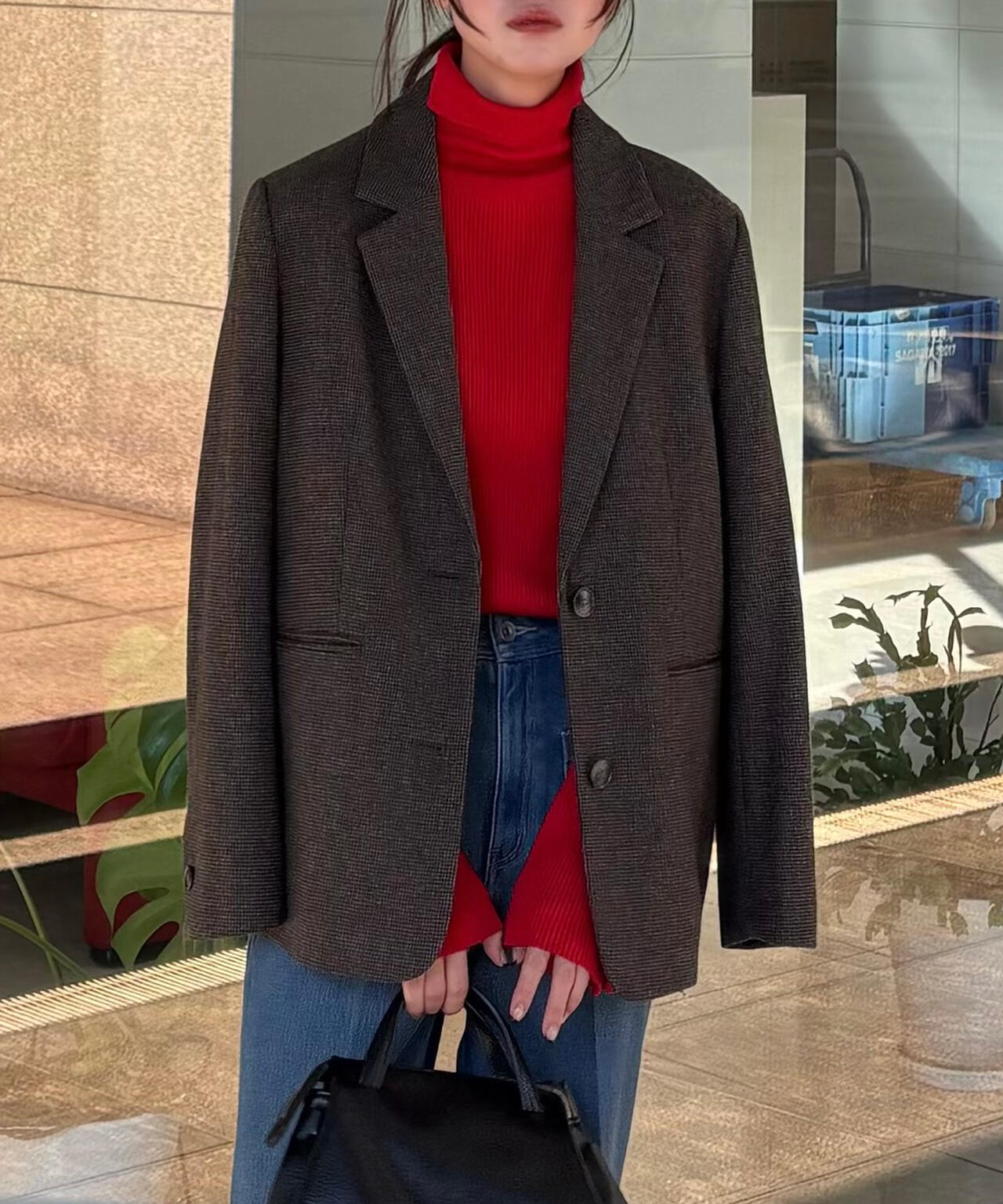 ウール混オーバーサイズジャケット