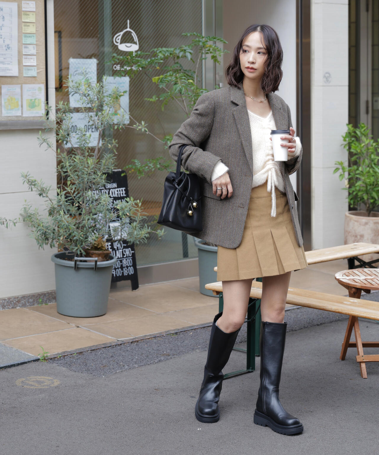 ウール混オーバーサイズジャケット