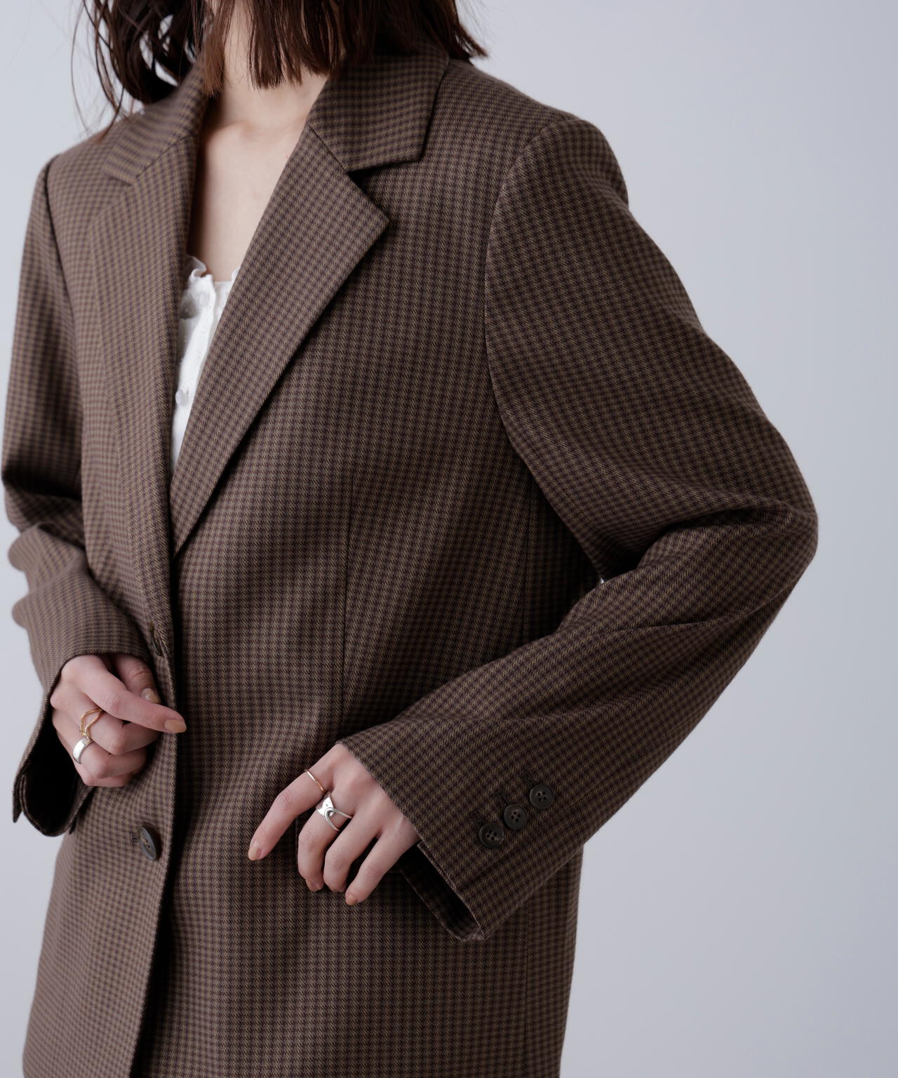 〈セットアップ対応〉オーバーサイズシングルジャケット