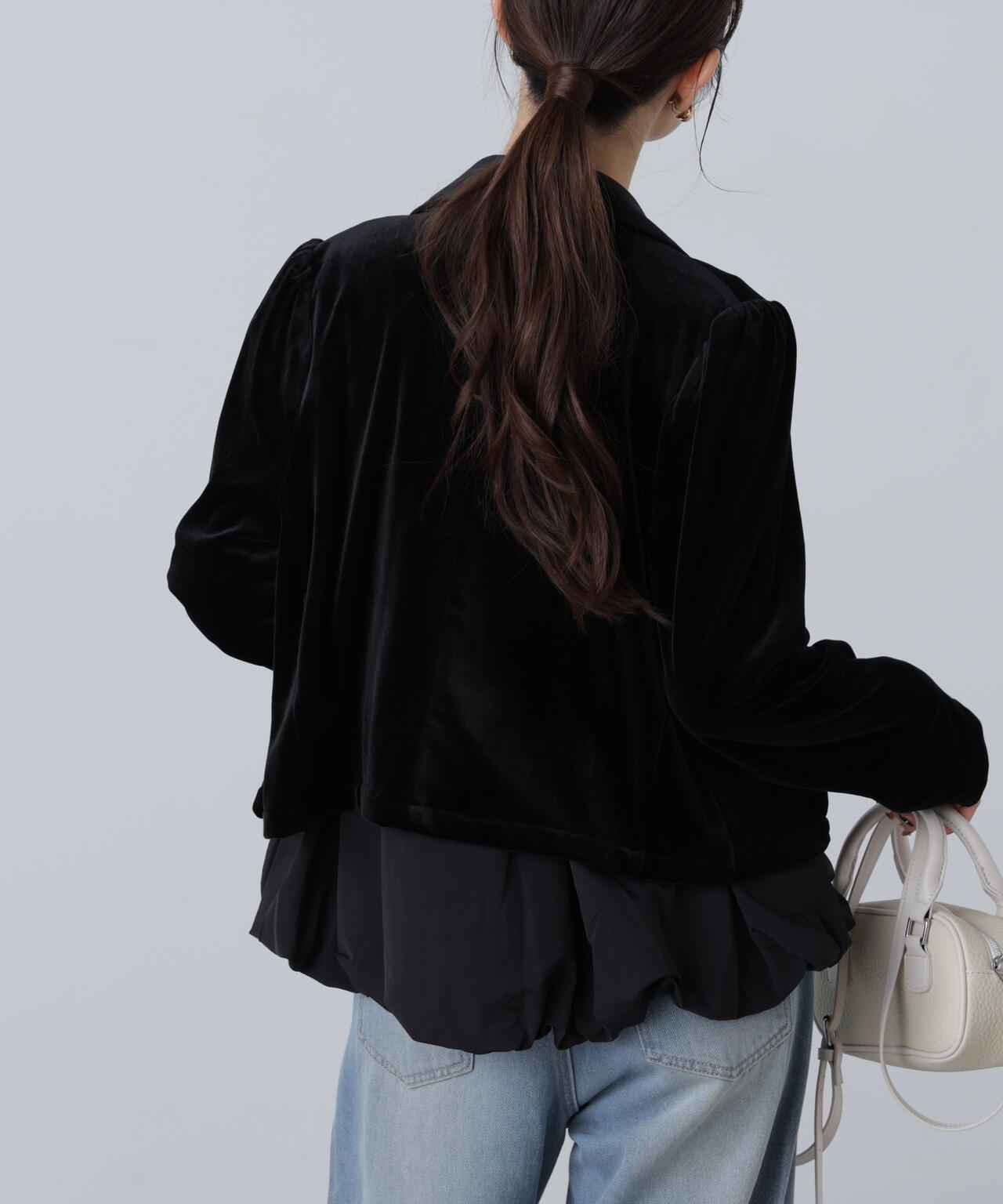 【BALMAIN✨️H＆Mコラボ】 金ボタン サテン ベロア ジャケット Balmain サテンラペル シングルジャケット | ブラック | FARFETCH JP