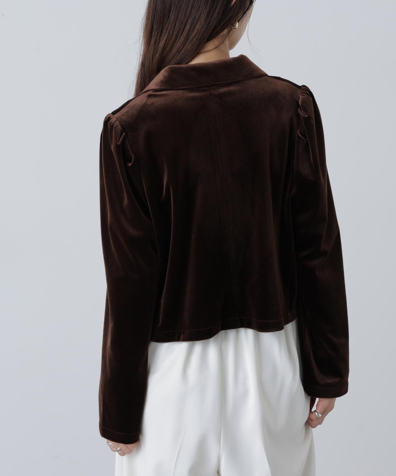 MFM】金ボタンベロアクロップドジャケット | FREE'S MART MFM】金ボタンベロアクロップドジャケット | FREE'S MART