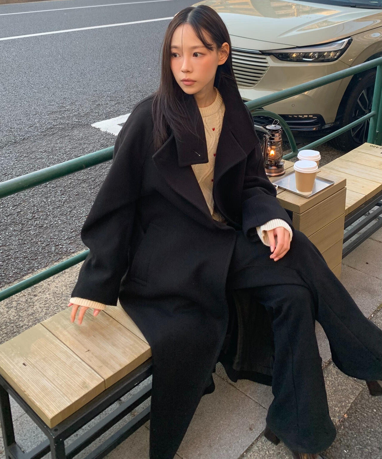 [累計販売5000枚！選べる4色]【3サイズ展開XS-M】スタンドカラーメルトンロングコート【低身長サイズ有】