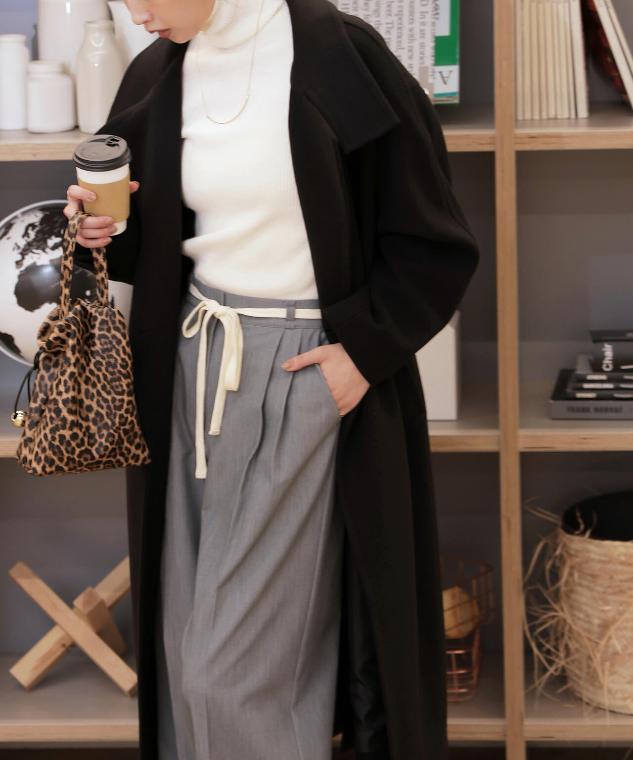 [累計販売5000枚！選べる4色]【3サイズ展開XS-M】スタンドカラーメルトンロングコート【低身長サイズ有】