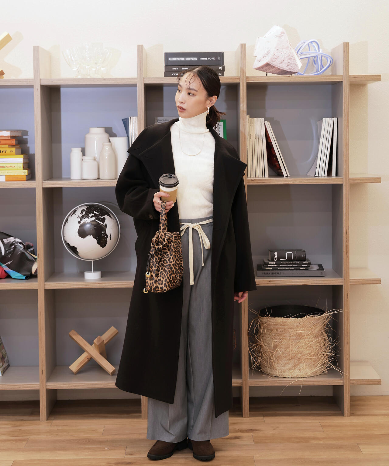 [累計販売5000枚！選べる4色]【3サイズ展開XS-M】スタンドカラーメルトンロングコート【低身長サイズ有】