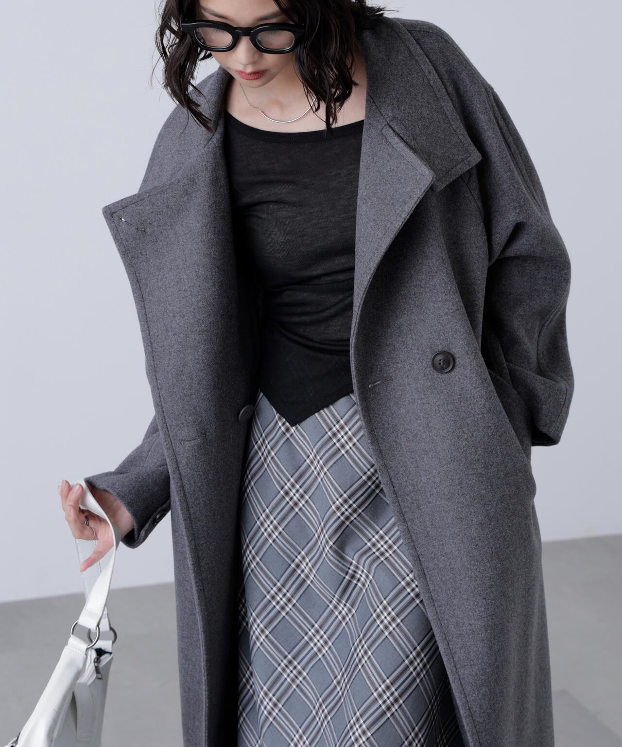 [累計販売5000枚！選べる4色]【3サイズ展開XS-M】スタンドカラーメルトンロングコート【低身長サイズ有】