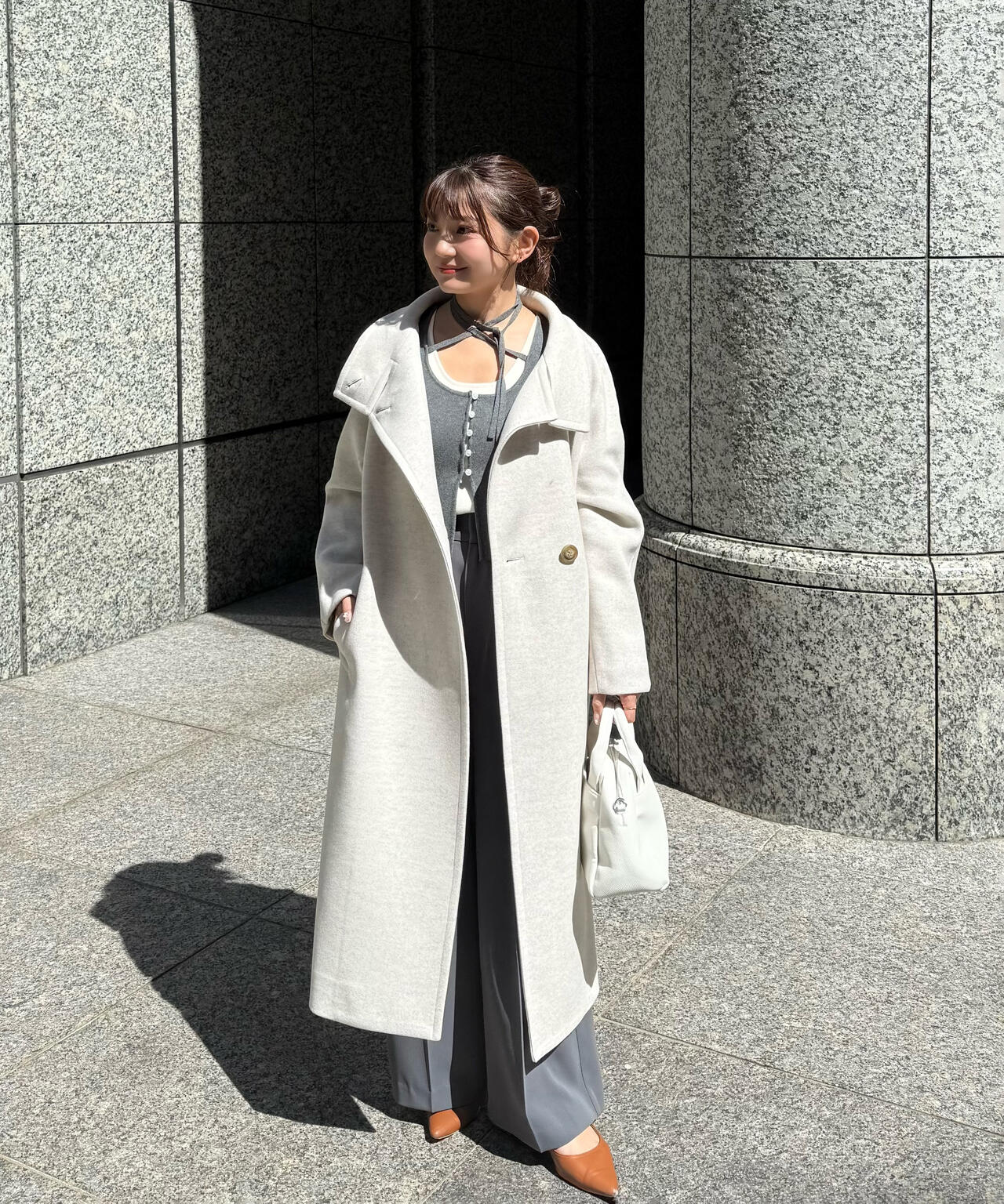 [累計販売5000枚！選べる4色]【3サイズ展開XS-M】スタンドカラーメルトンロングコート【低身長サイズ有】